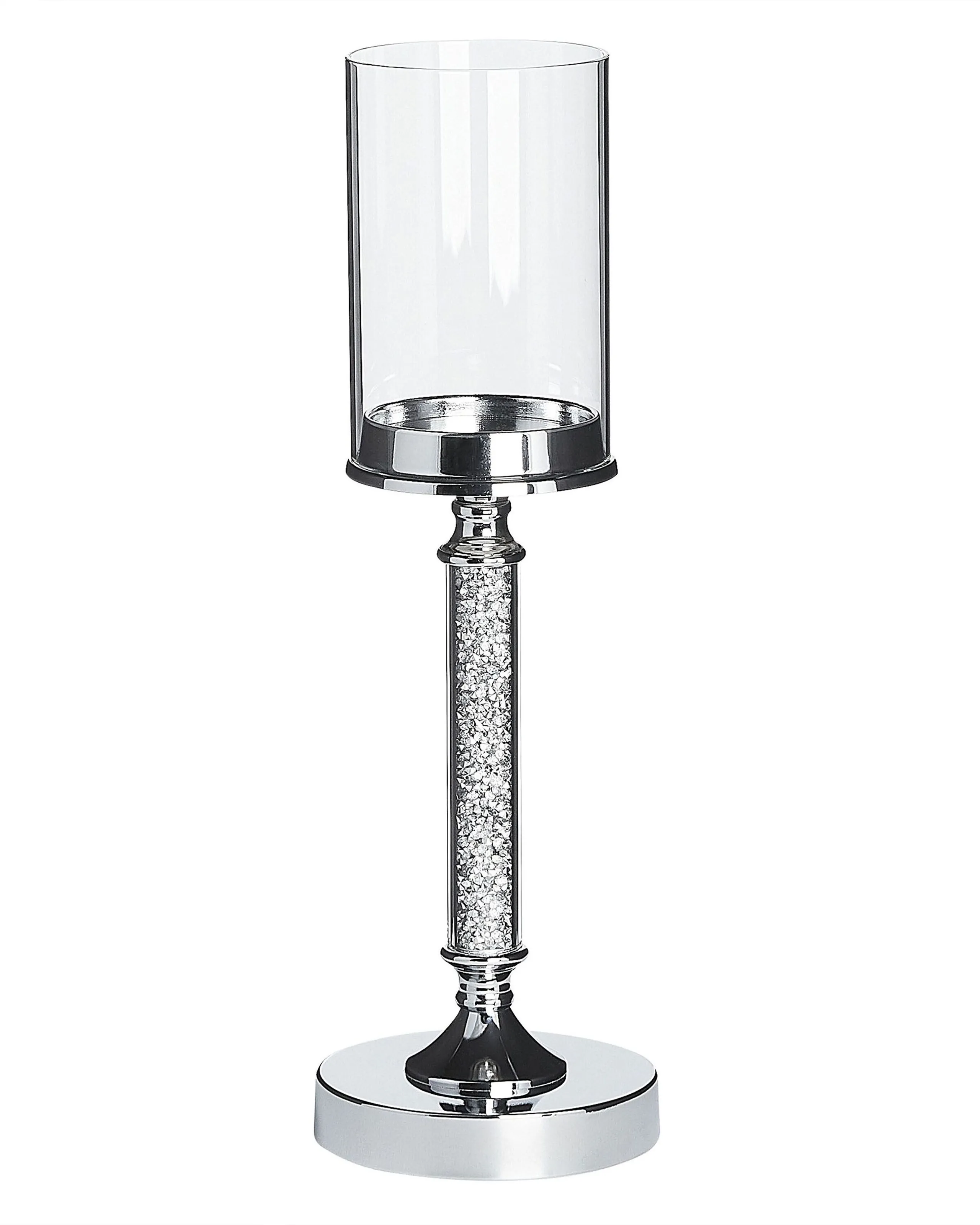 Candelero ABBEVILLE Vidrio 41 cm Plateado