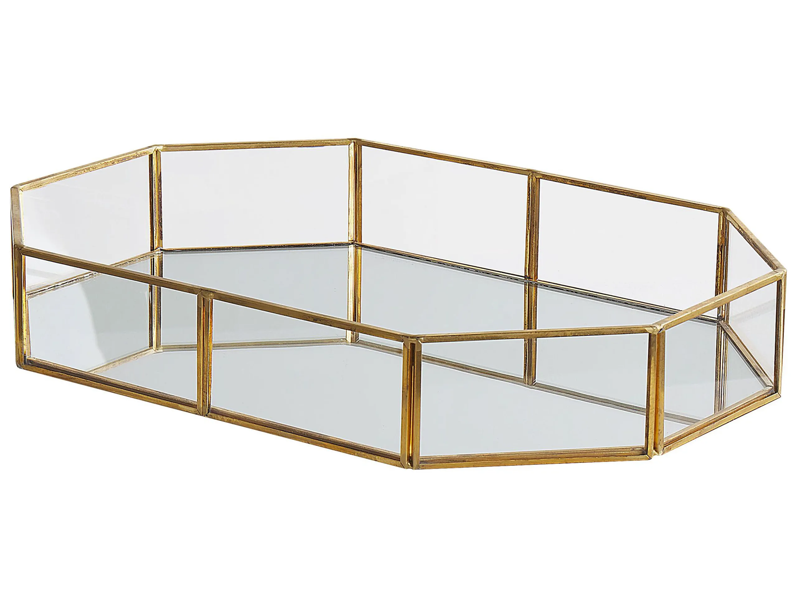 Bandeja decorativa CHABRIS Vidrio Dorado
