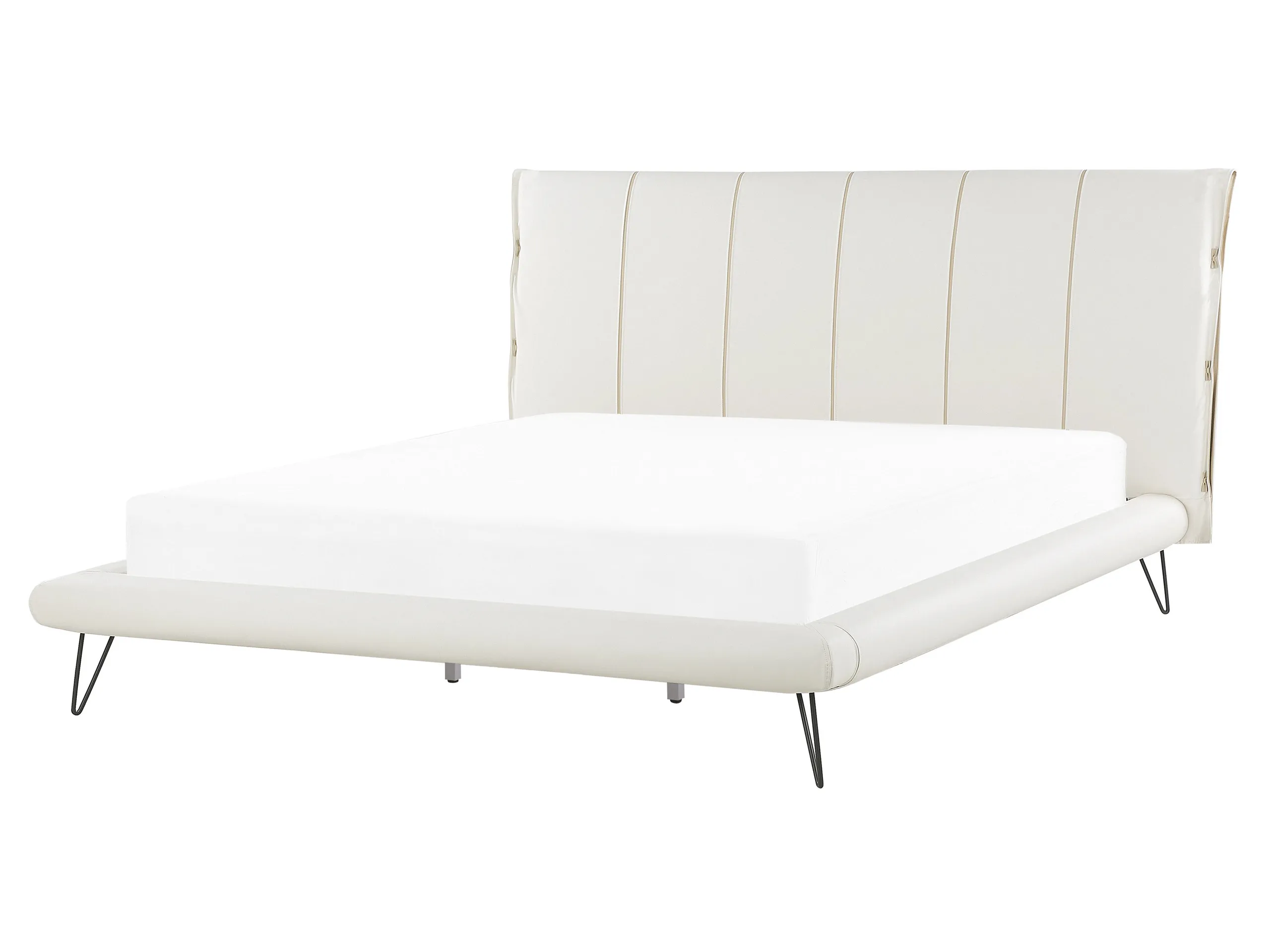 Cama Piel sintética BETIN 160 x 200 cm Beige claro