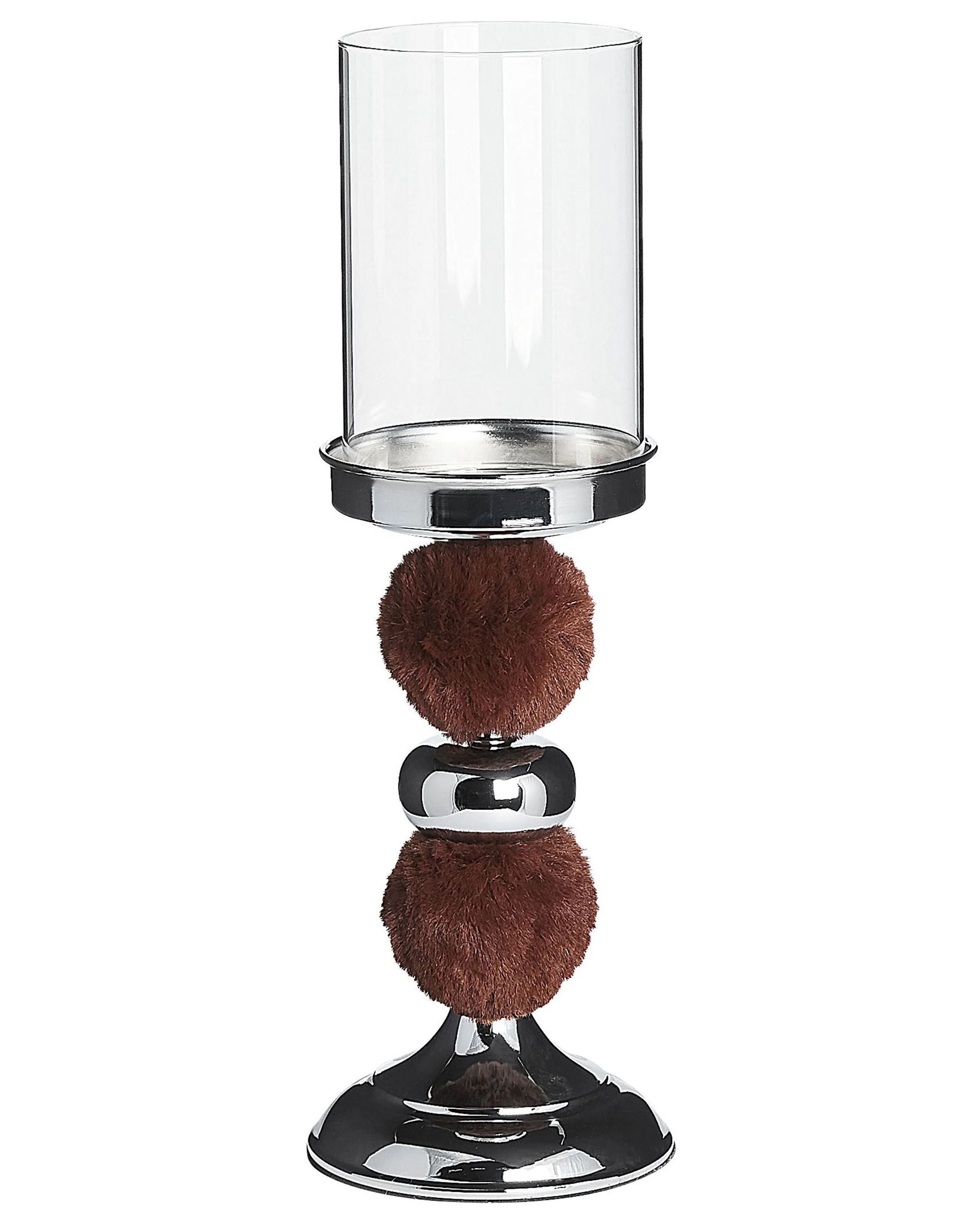 Candelero PADRE Vidrio 38 cm Marrón