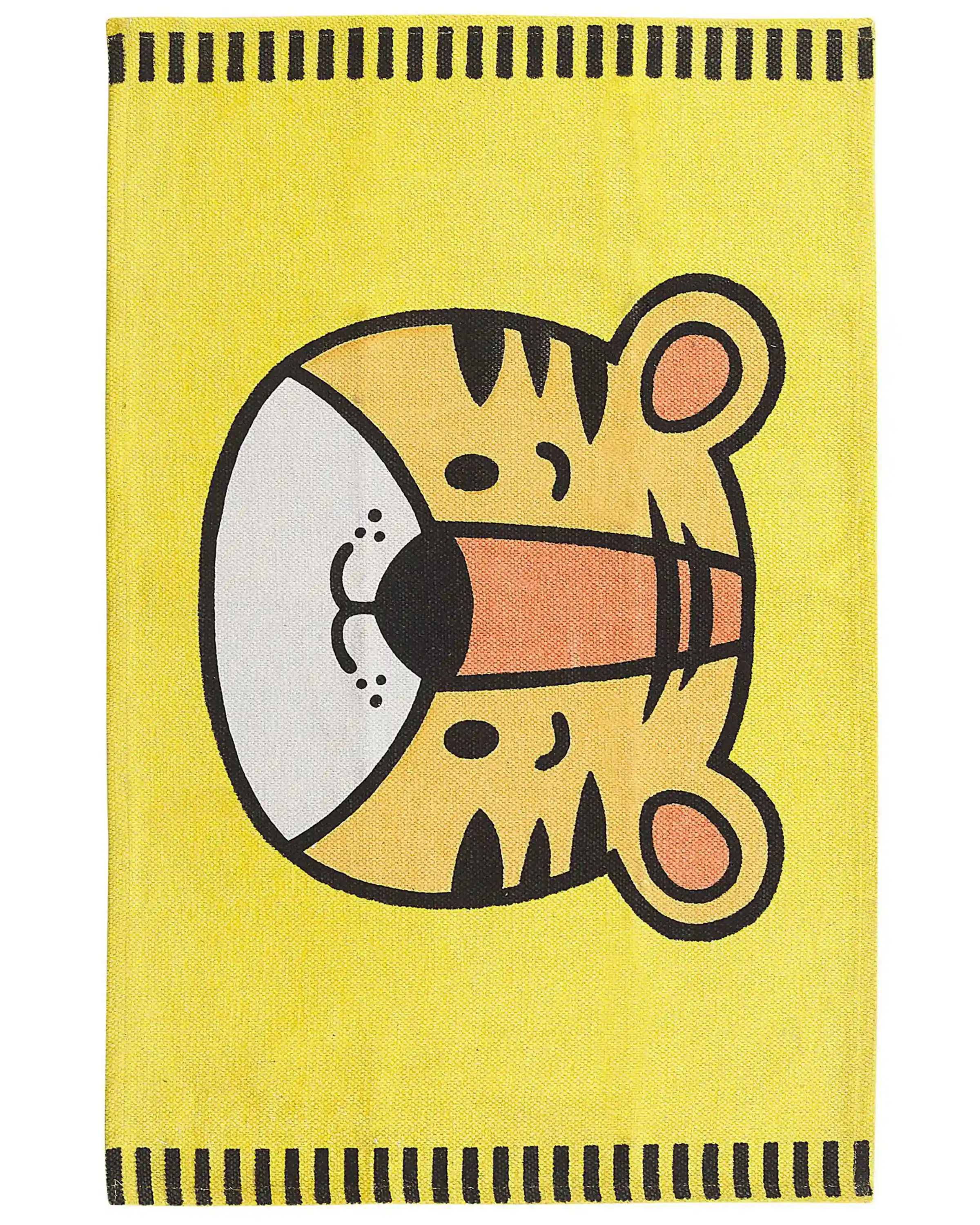 Alfombra infantil RANCHI Amarillo 60 x 90 cm Algodón