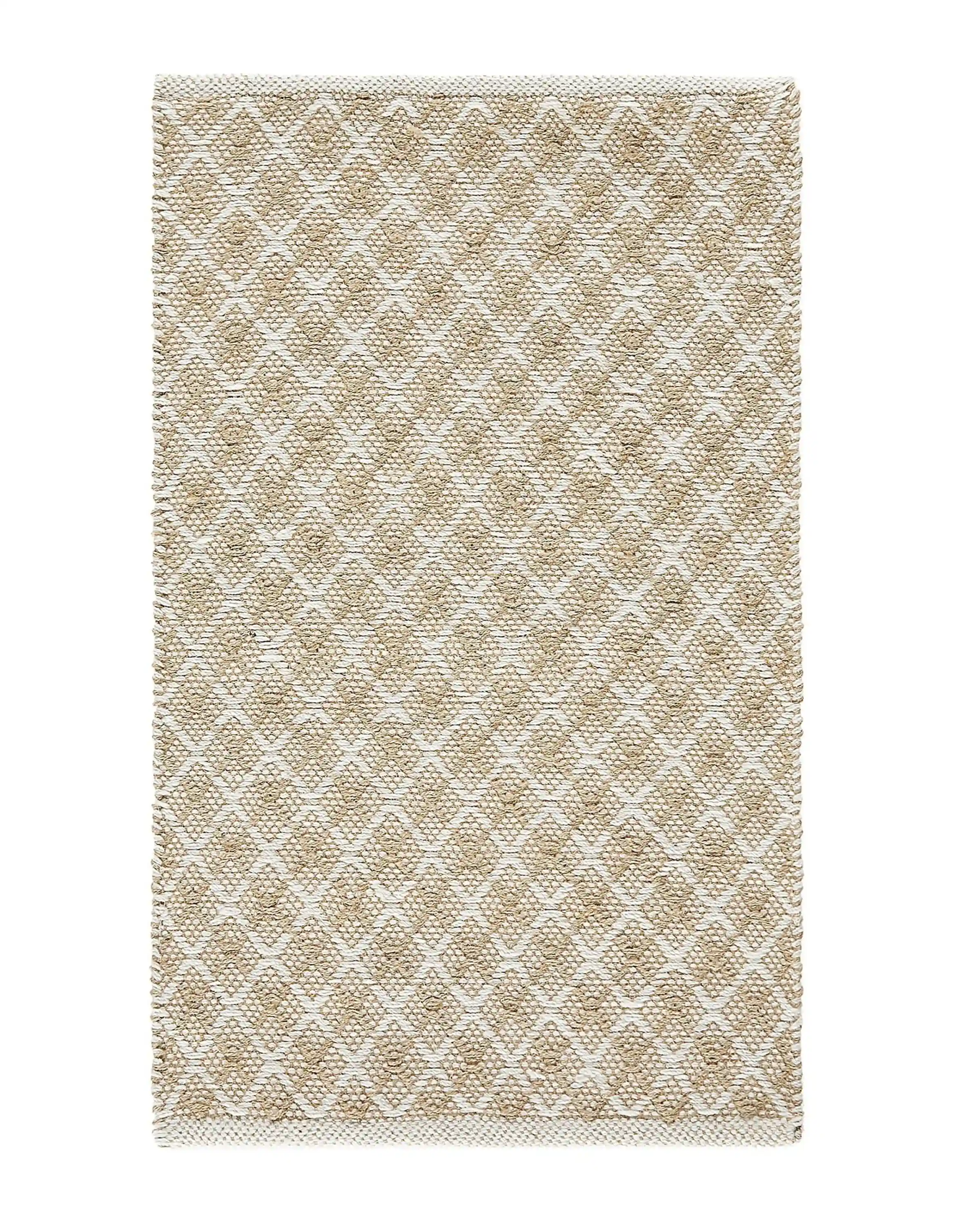 Alfombra AKBEZ Beige claro 50 x 80 cm Yute