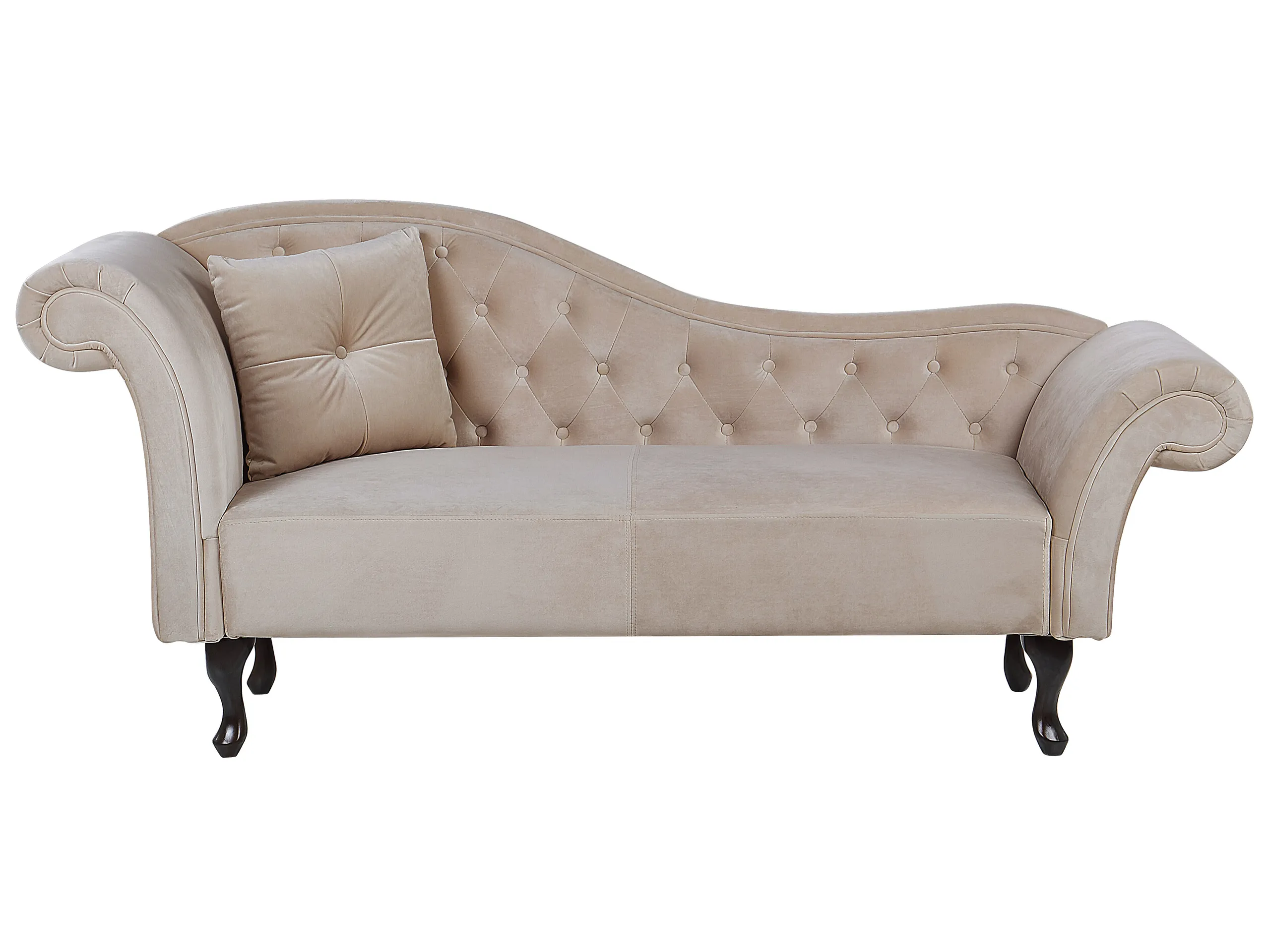 Chaise longue izquierdo LATTES Terciopelo Beige