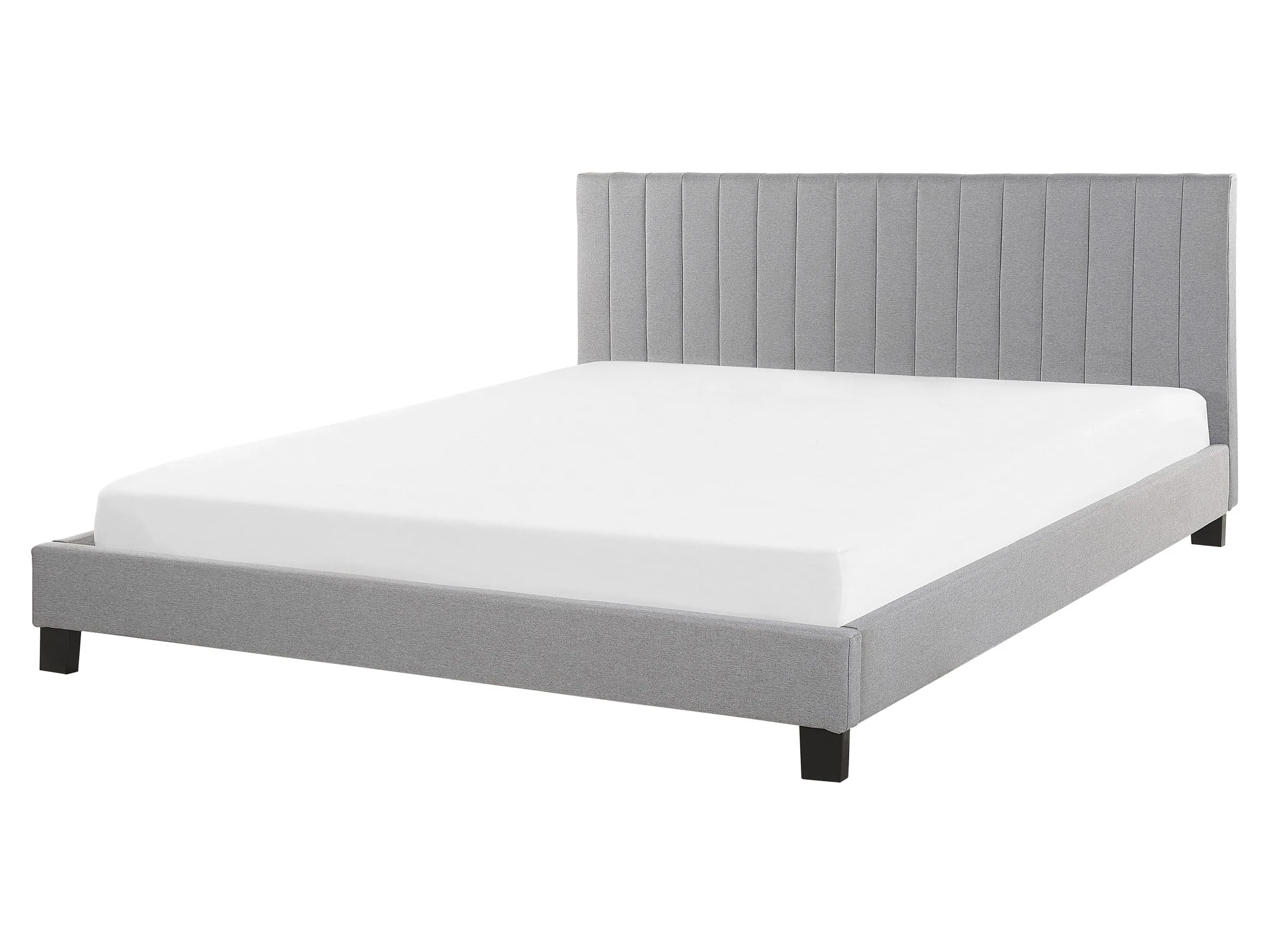 Cama Tela POITIERS 160 x 200 cm Gris claro
