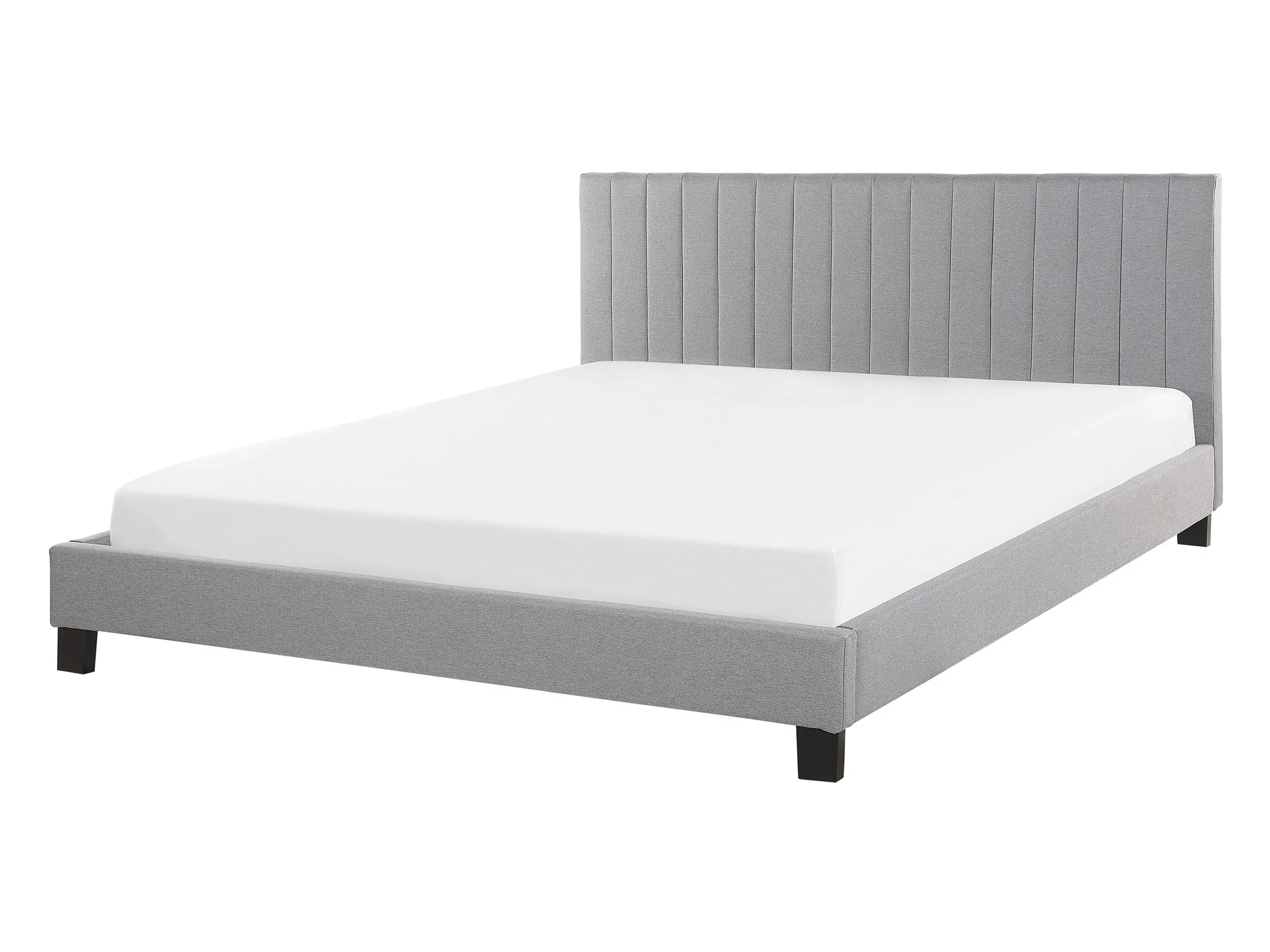 Cama Tela POITIERS 140 x 200 cm Gris claro