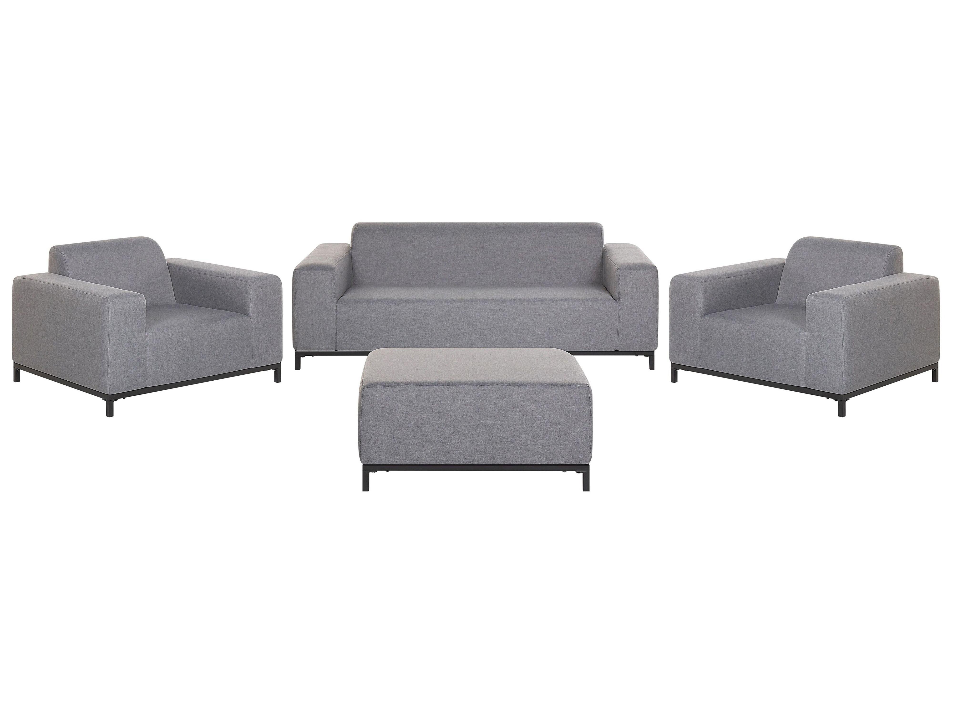 Garden Lounge Set with Table 5 Seater ROVIGO Grey