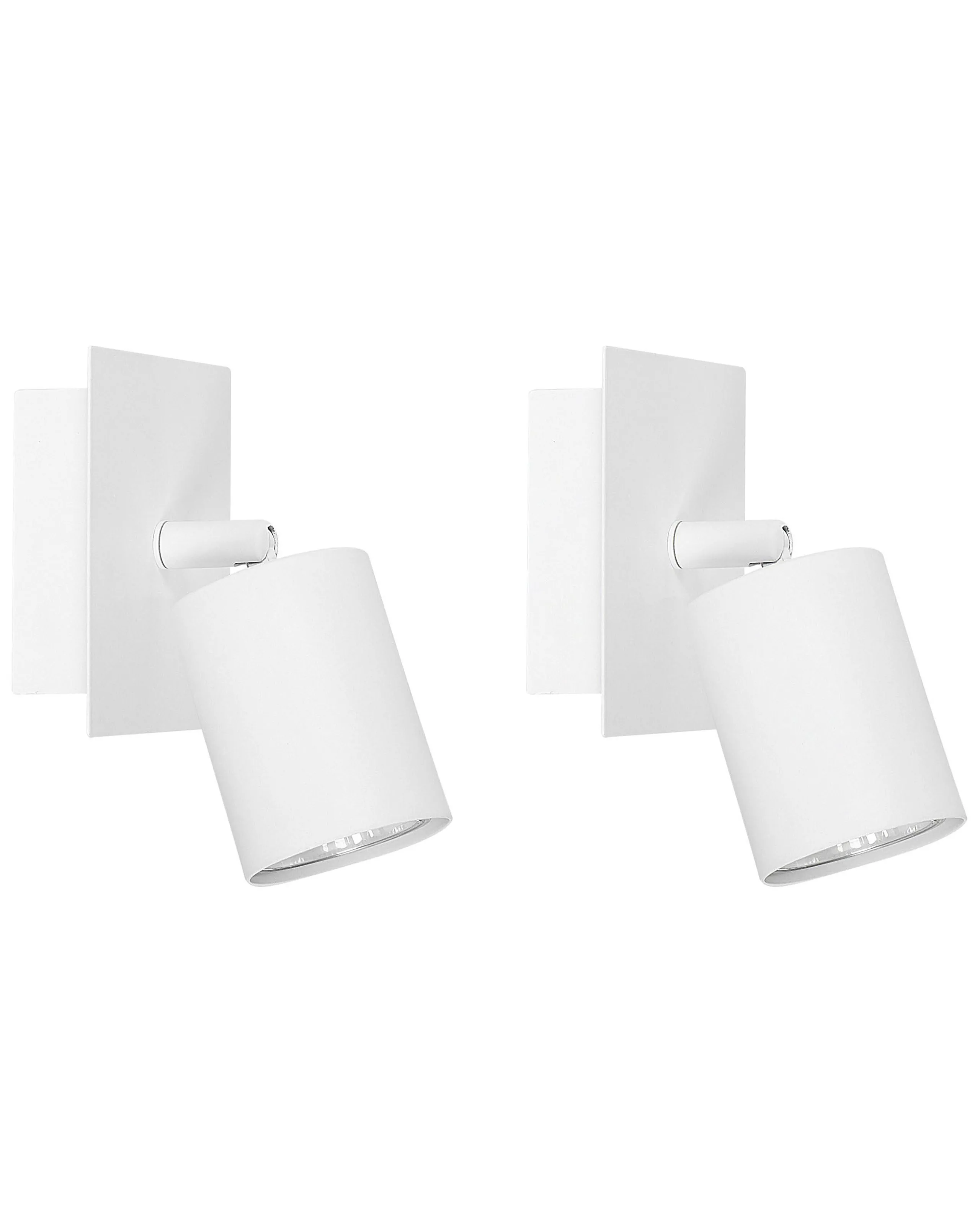 Conjunto de 2 lámparas de foco TIGRIS ajustable Metal Blanco