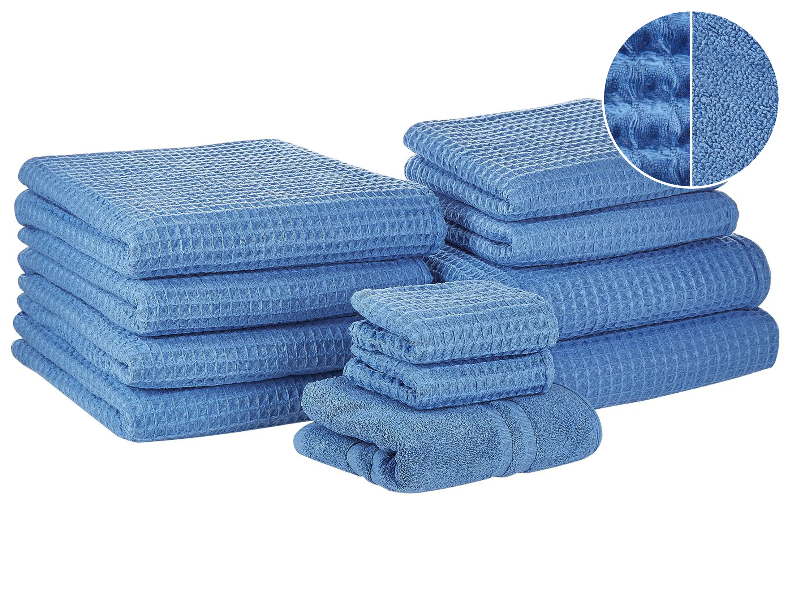 Conjunto de 11 toallas AREORA Algodón Azul