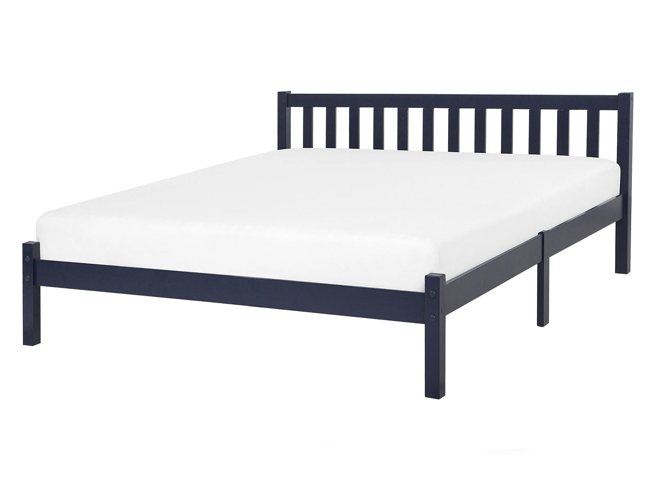 Cama Madera de pino FLORAC 140 x 200 cm Azul marino