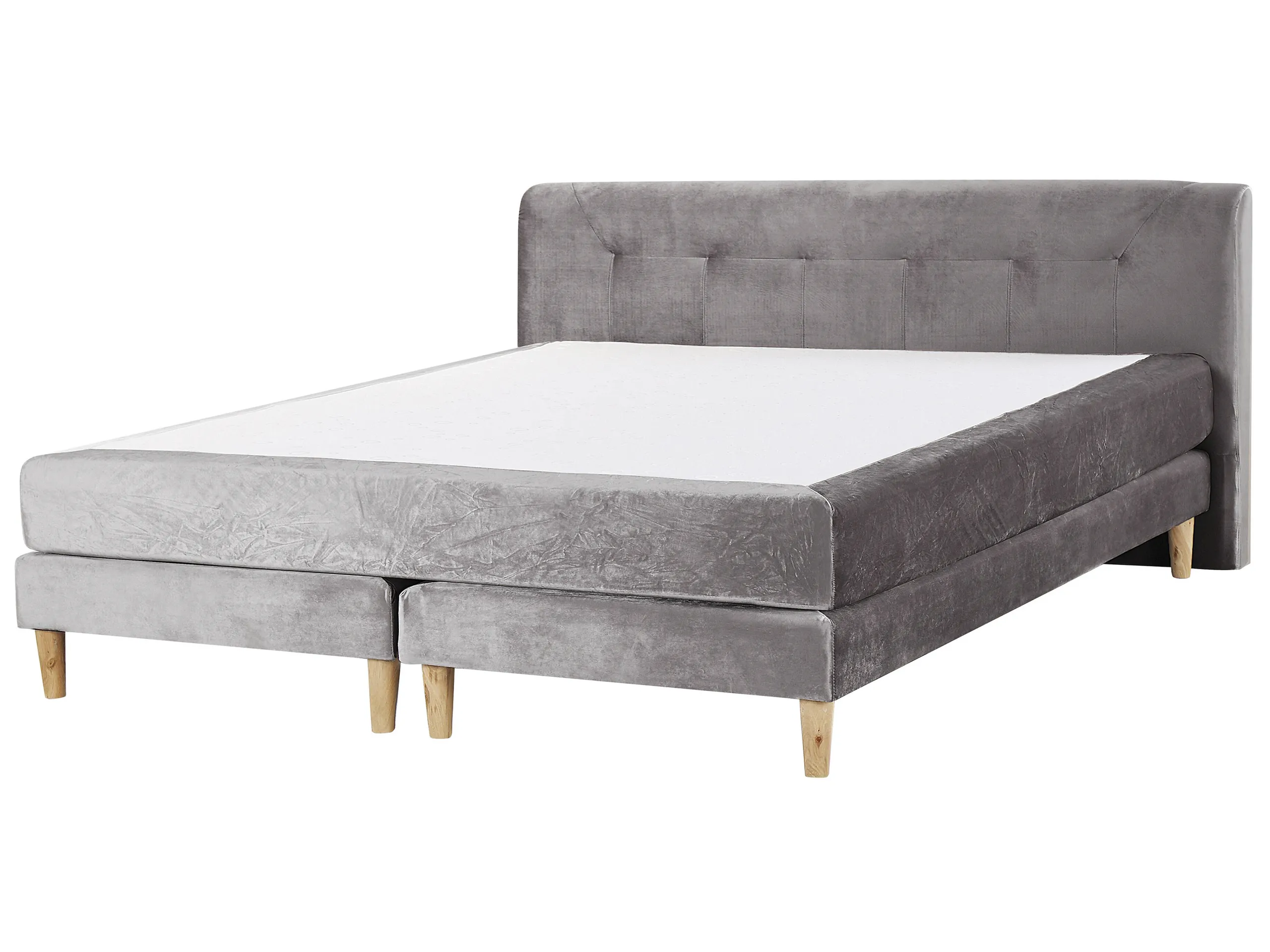 Cama continental Terciopelo MARQUISE 180 x 200 cm Gris