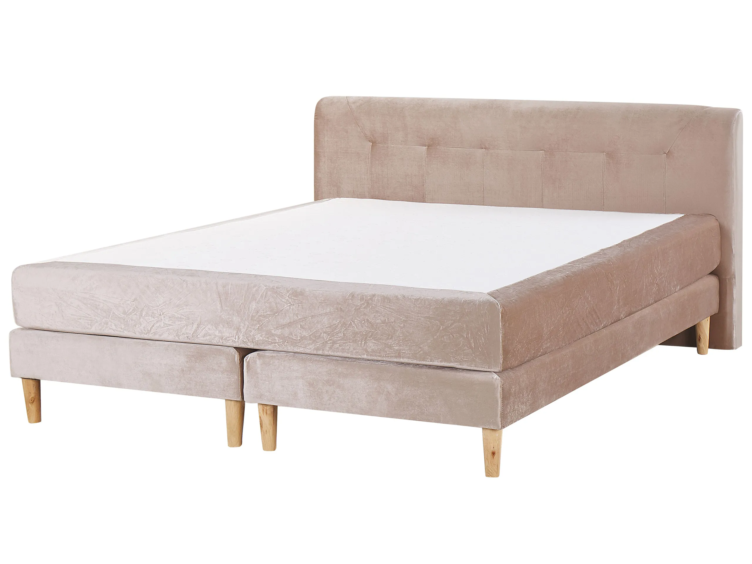 Cama continental Terciopelo MARQUISE 180 x 200 cm Beige