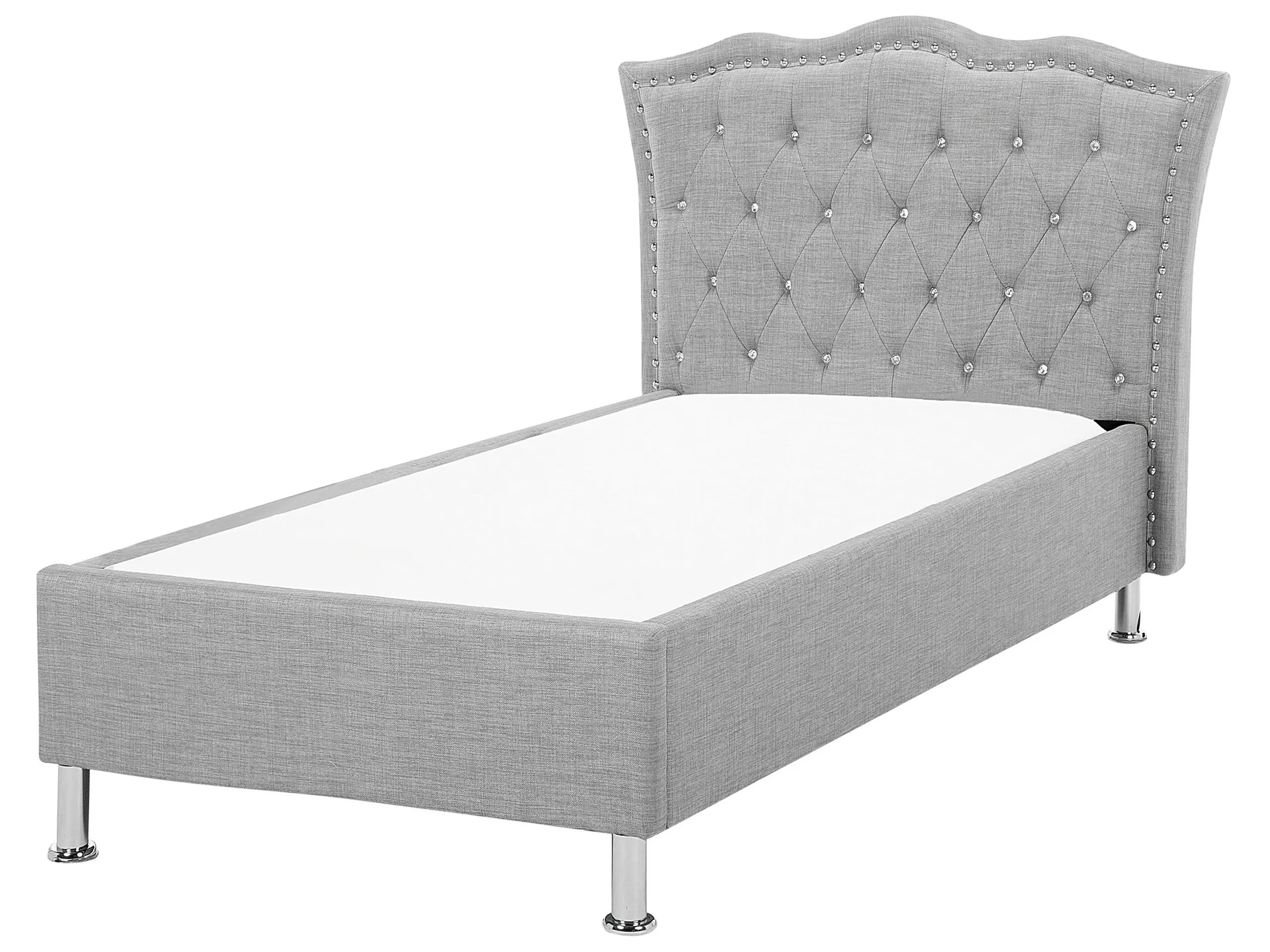 Cama Tela METZ 90 x 200 cm Gris claro