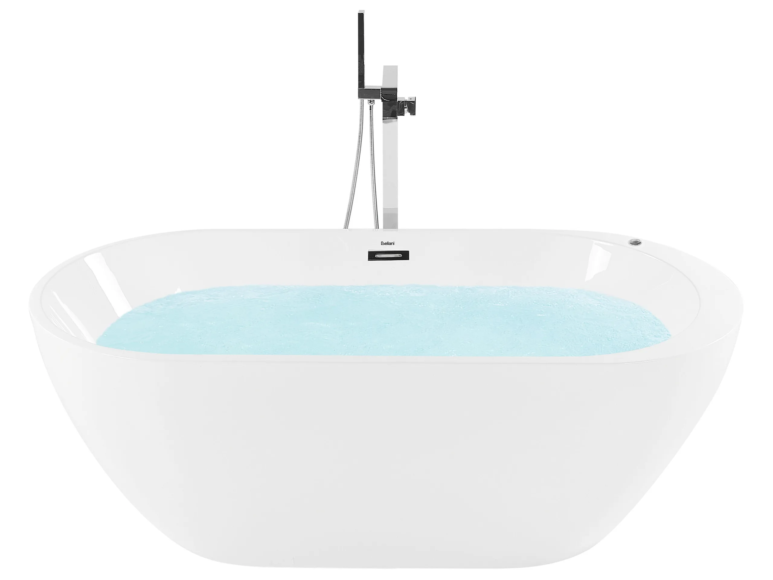 Bañera de hidromasaje independiente con LED NEVIS 170 x 80 cm Blanco