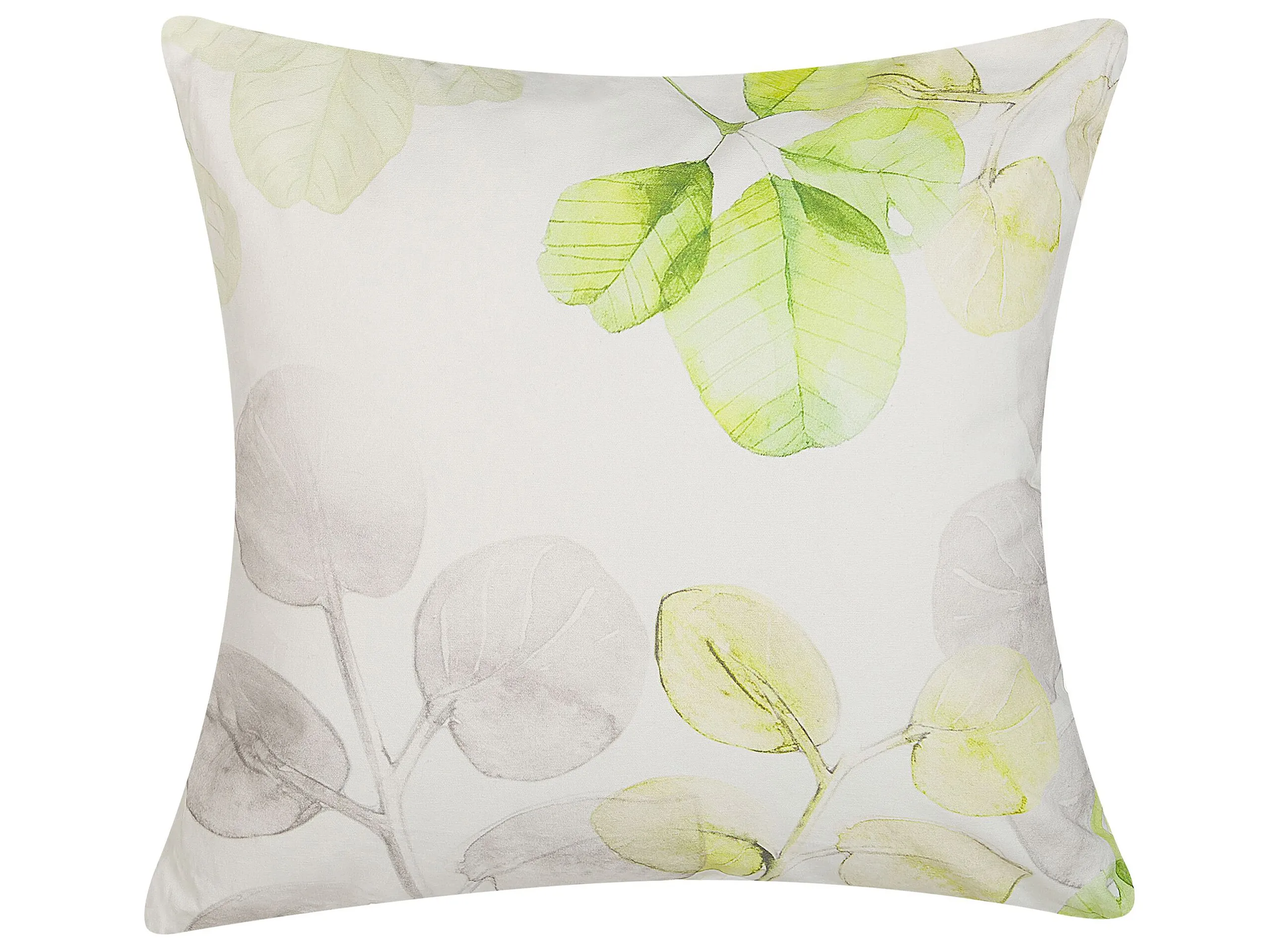 Cojín decorativo PEPEROMIA Algodón 45 x 45 cm Blanco Patrón de plantas