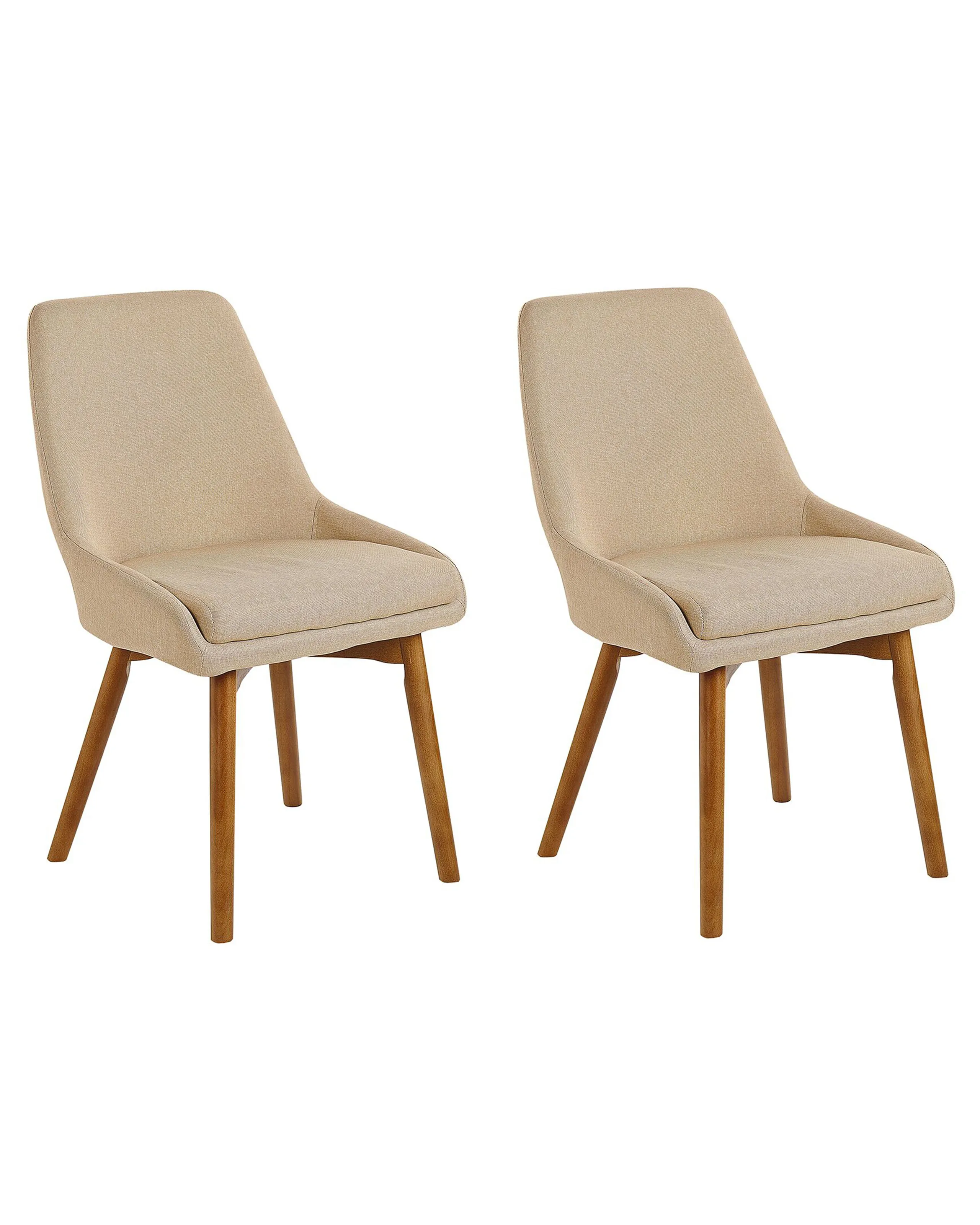Conjunto de 2 sillas de comedor MELFORT Tela Arena