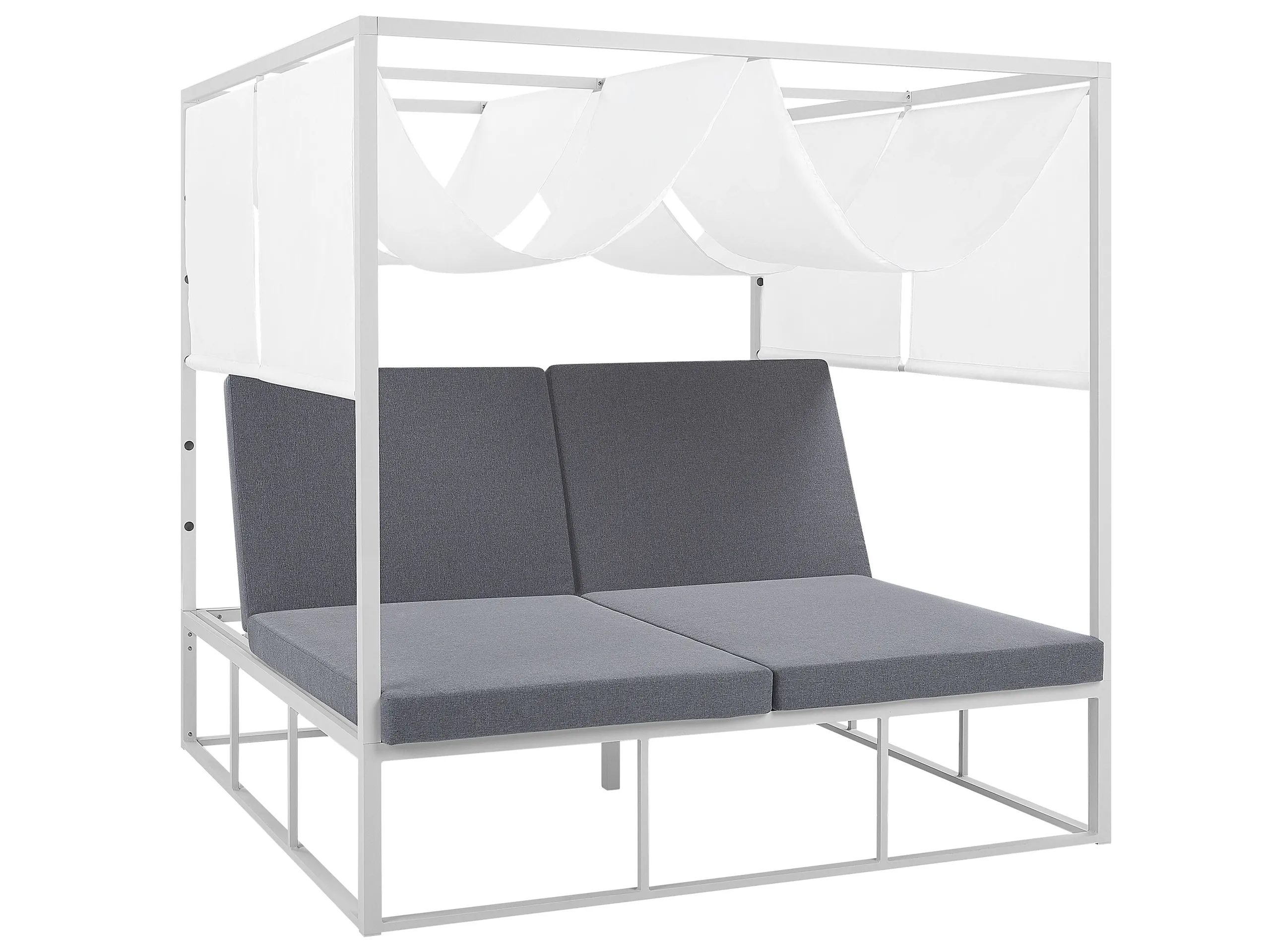 Cama de exterior PALLANZA Metal Blanco