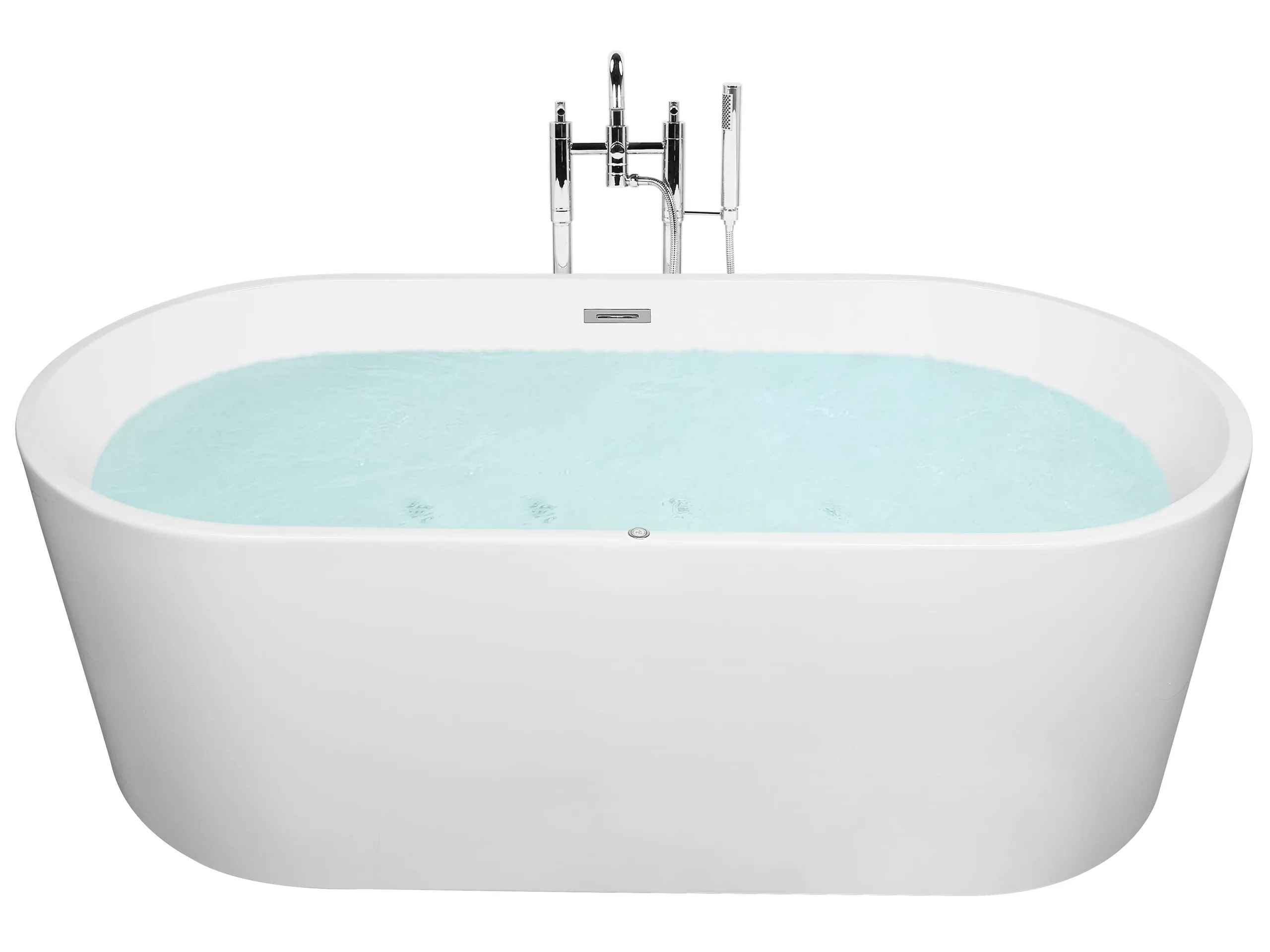 Bañera de hidromasaje independiente con LED HAVANA 170 x 80 cm Blanco
