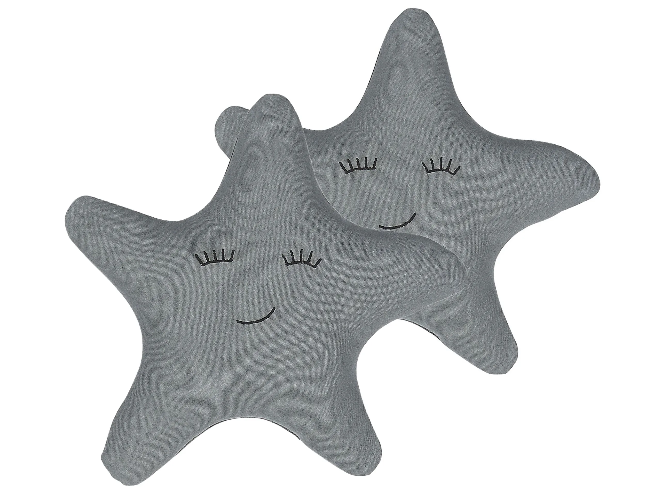 Conjunto de 2 cojines decorativos BHOPAL Algodón 40 x 40 cm Gris Estrella