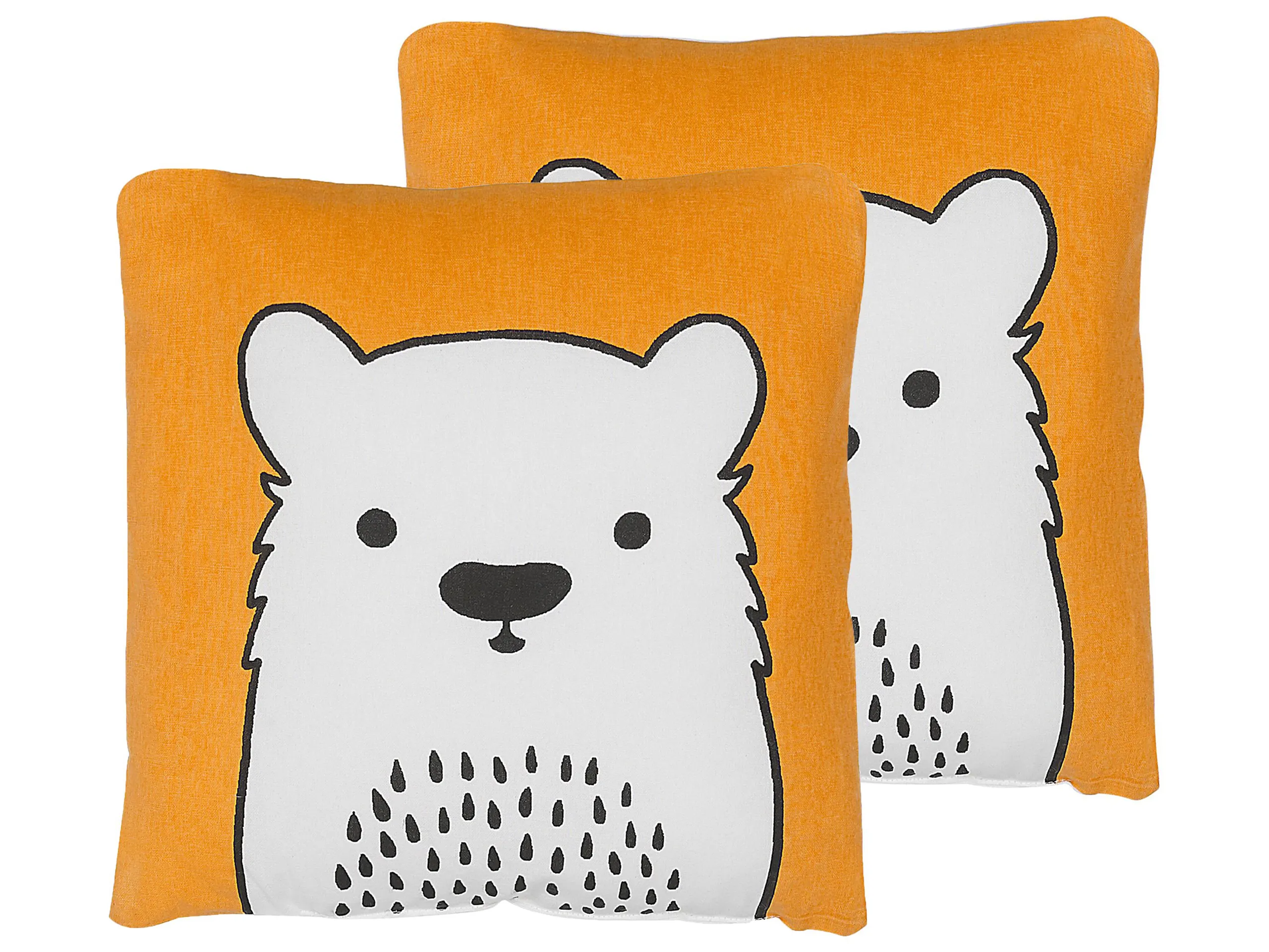 Conjunto de 2 cojines decorativos WARANASI Algodón 45 x 45 cm Naranja