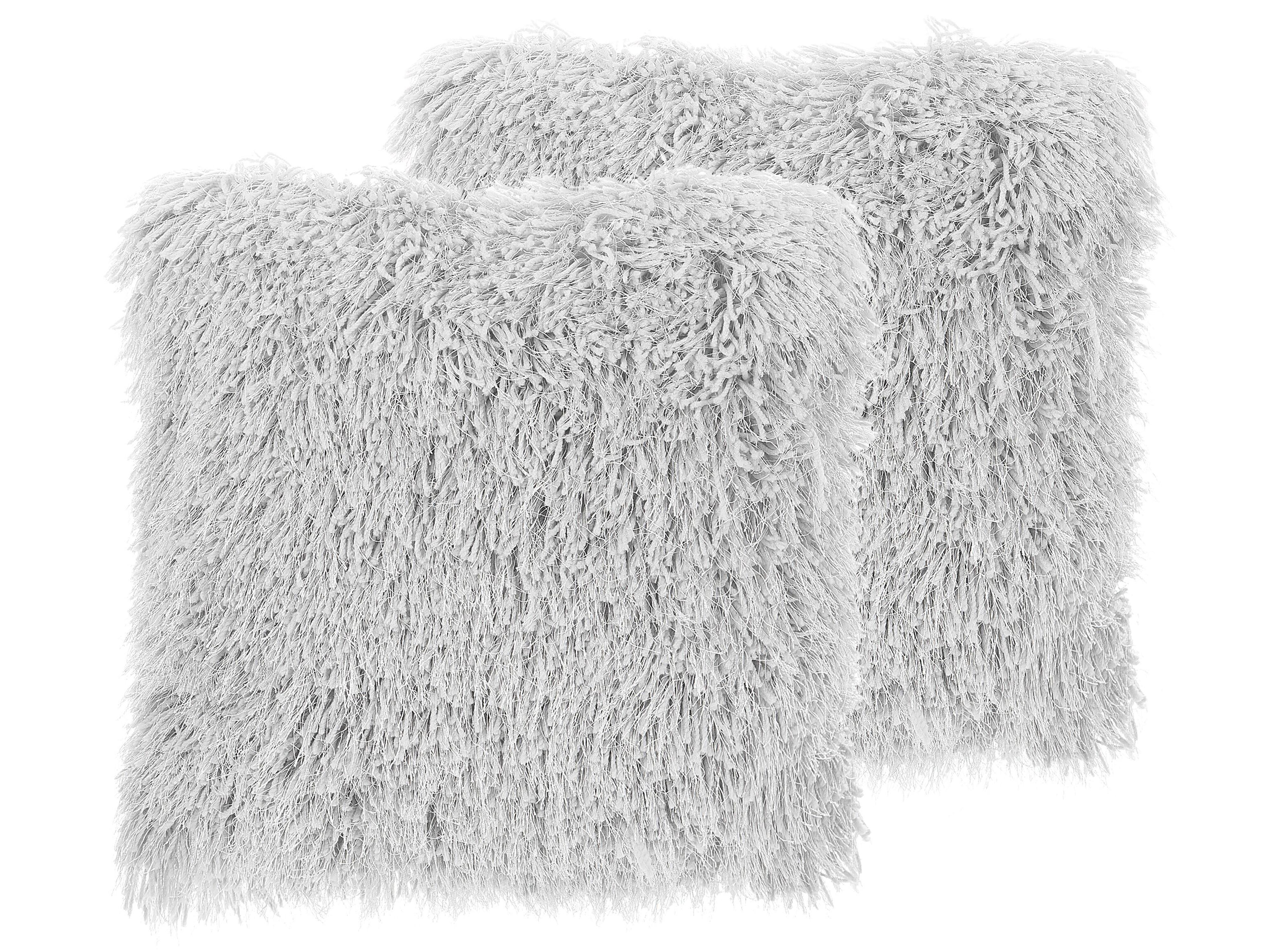 Conjunto de 2 cojines decorativos CIDE 45 x 45 cm Gris claro Liso