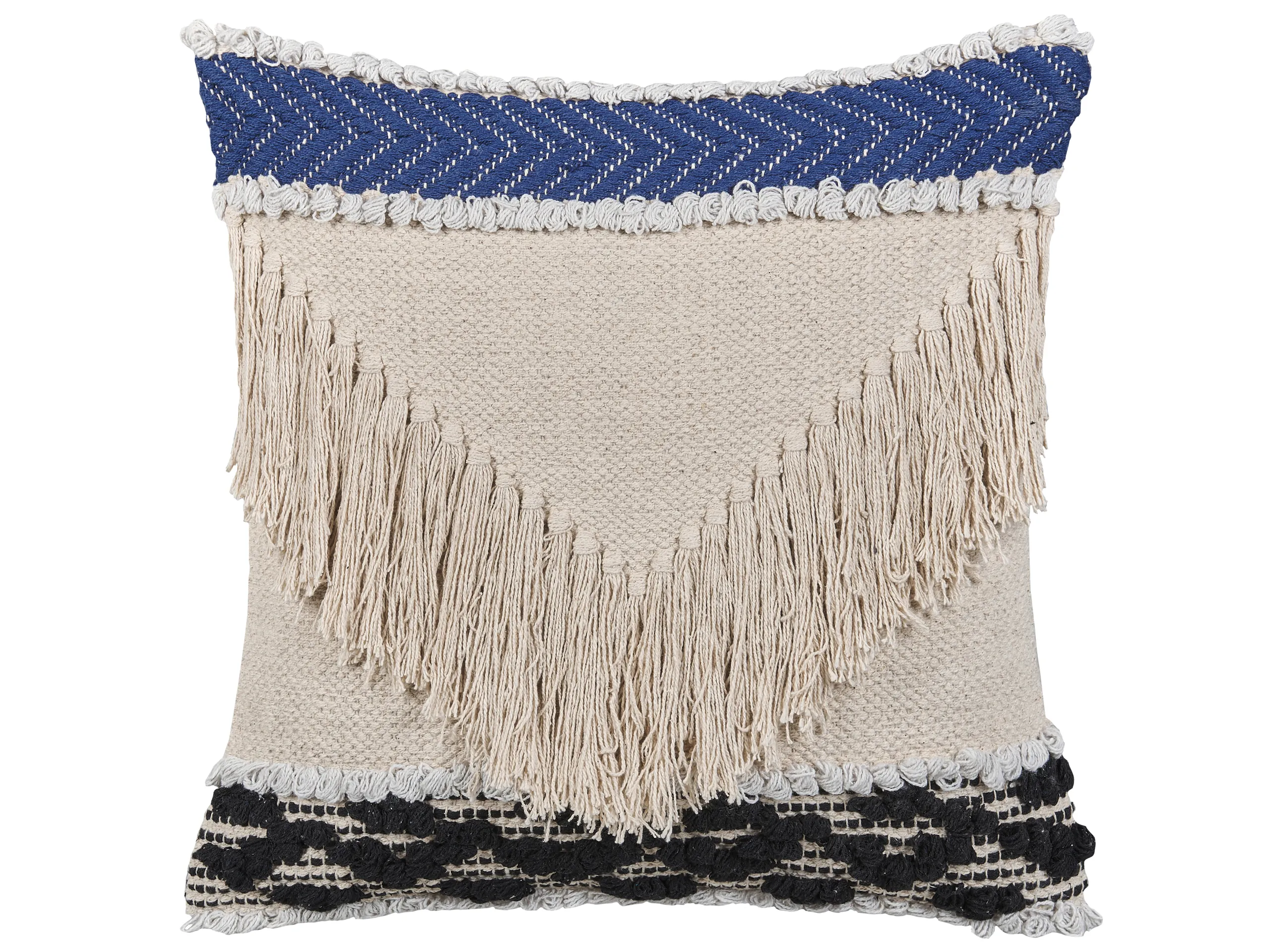 Cojín decorativo SOFCA Algodón 45 x 45 cm Beige Patrón geométrico