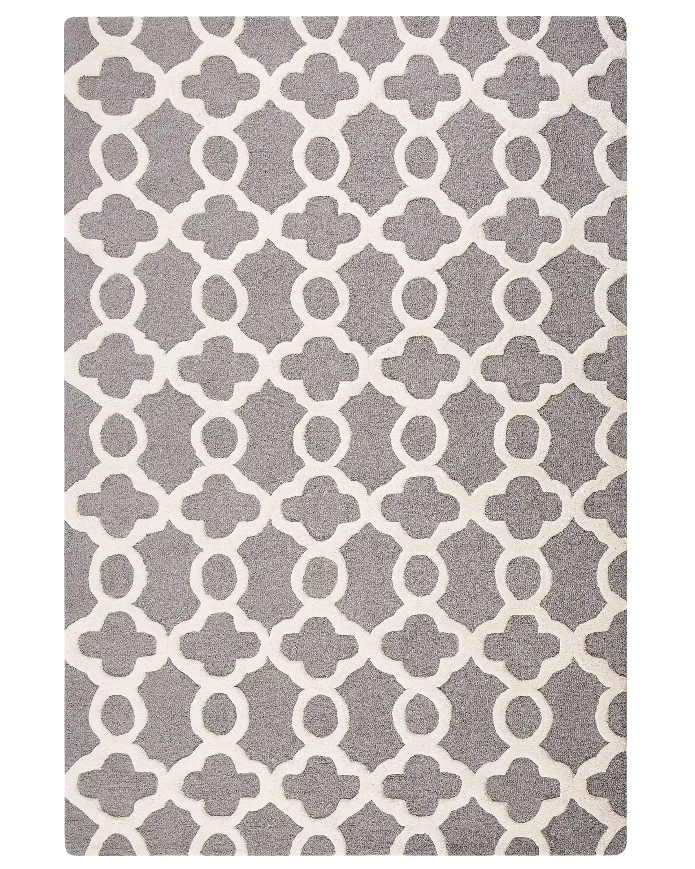 Alfombra ZILE Gris 140 x 200 cm Lana