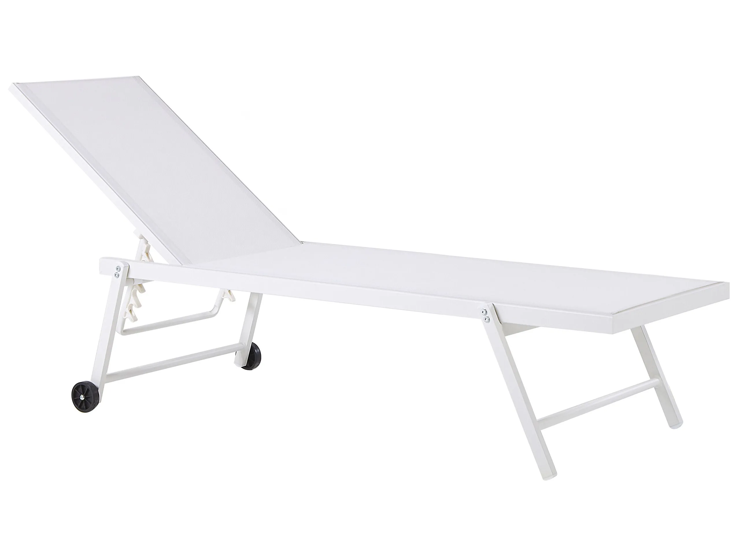 Sun Lounger PORTOFINO Reclining Metal White