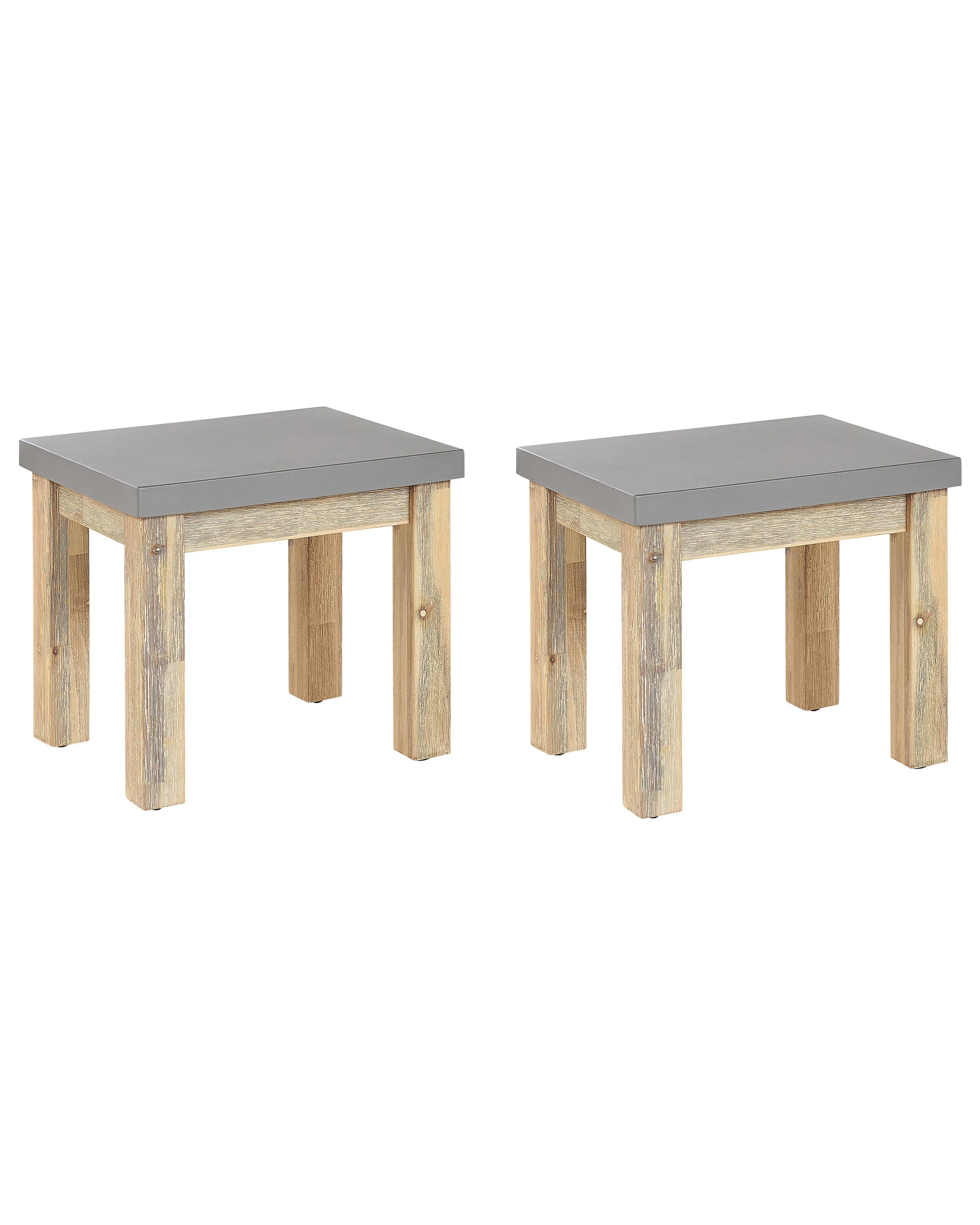 Conjunto de 2 sillas de jardín OSTUNI Cemento Gris