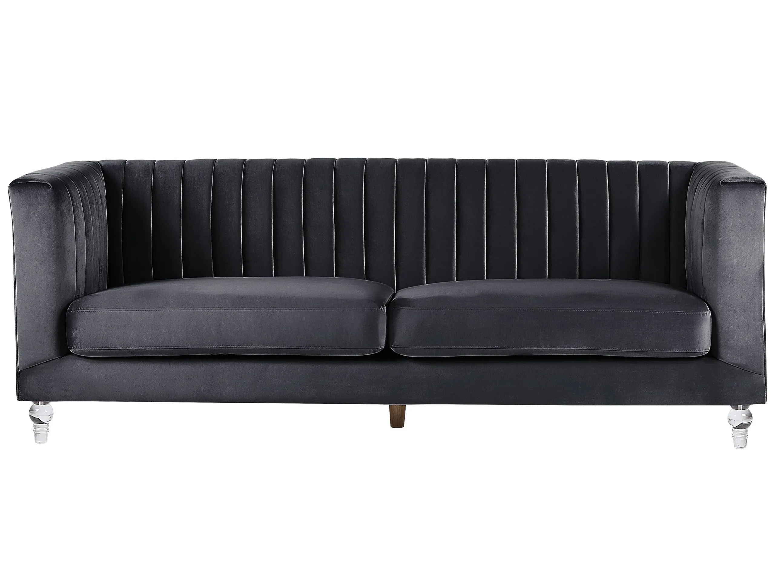Sofa 3 Seater ARVIKA Velvet Black
