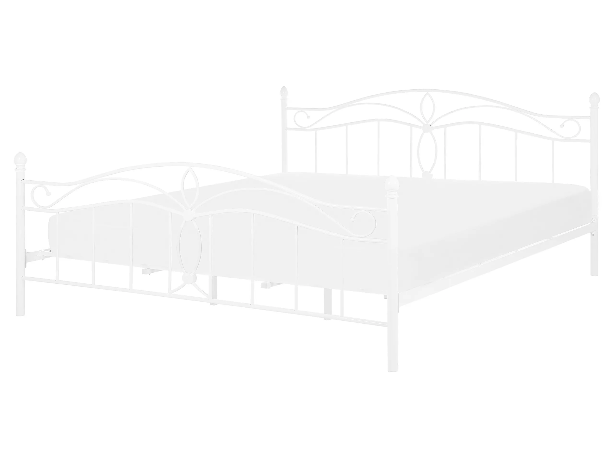 Cama Metal ANTLIA 160 x 200 cm Blanco