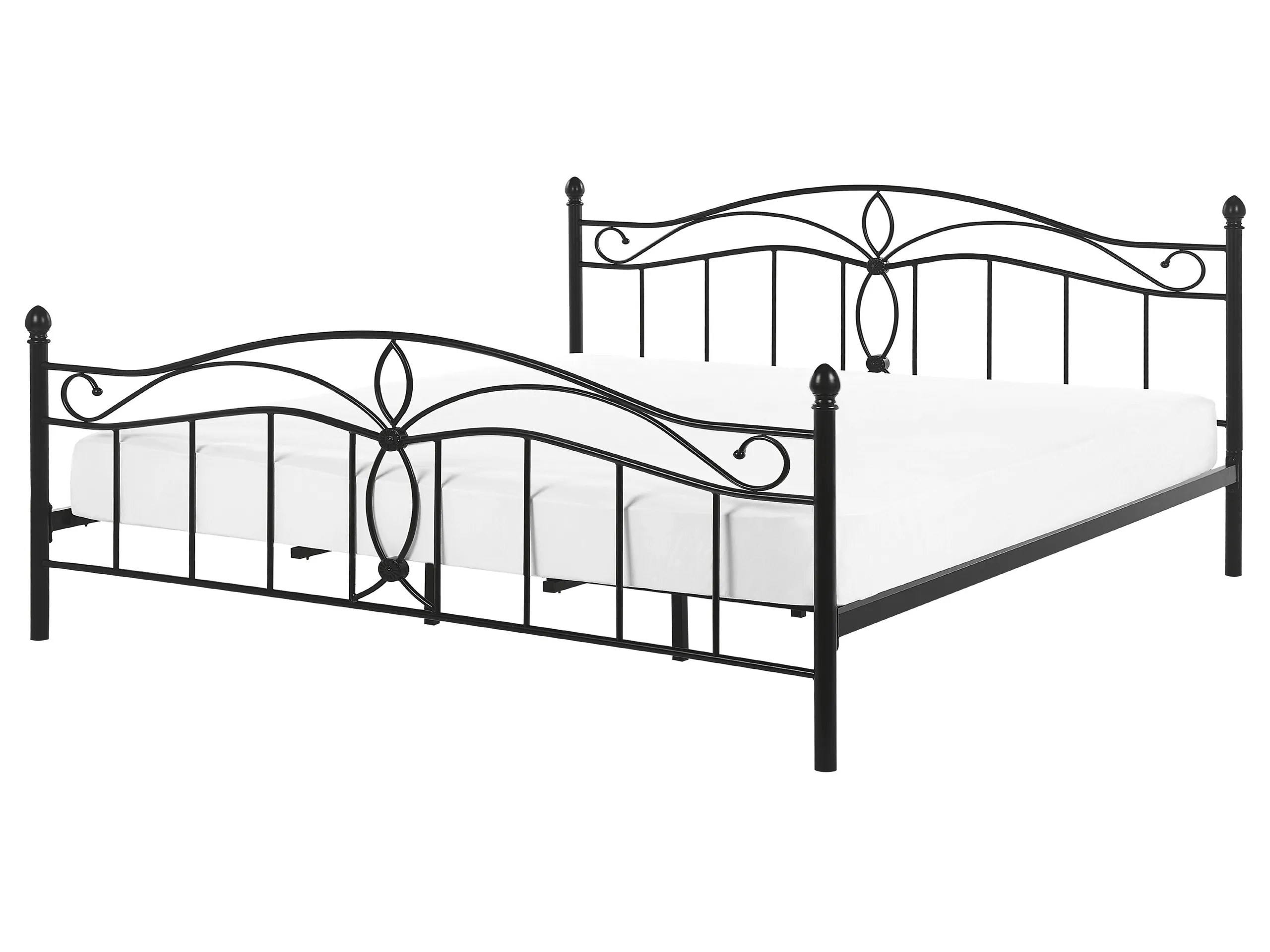 Cama Metal ANTLIA 160 x 200 cm Negro
