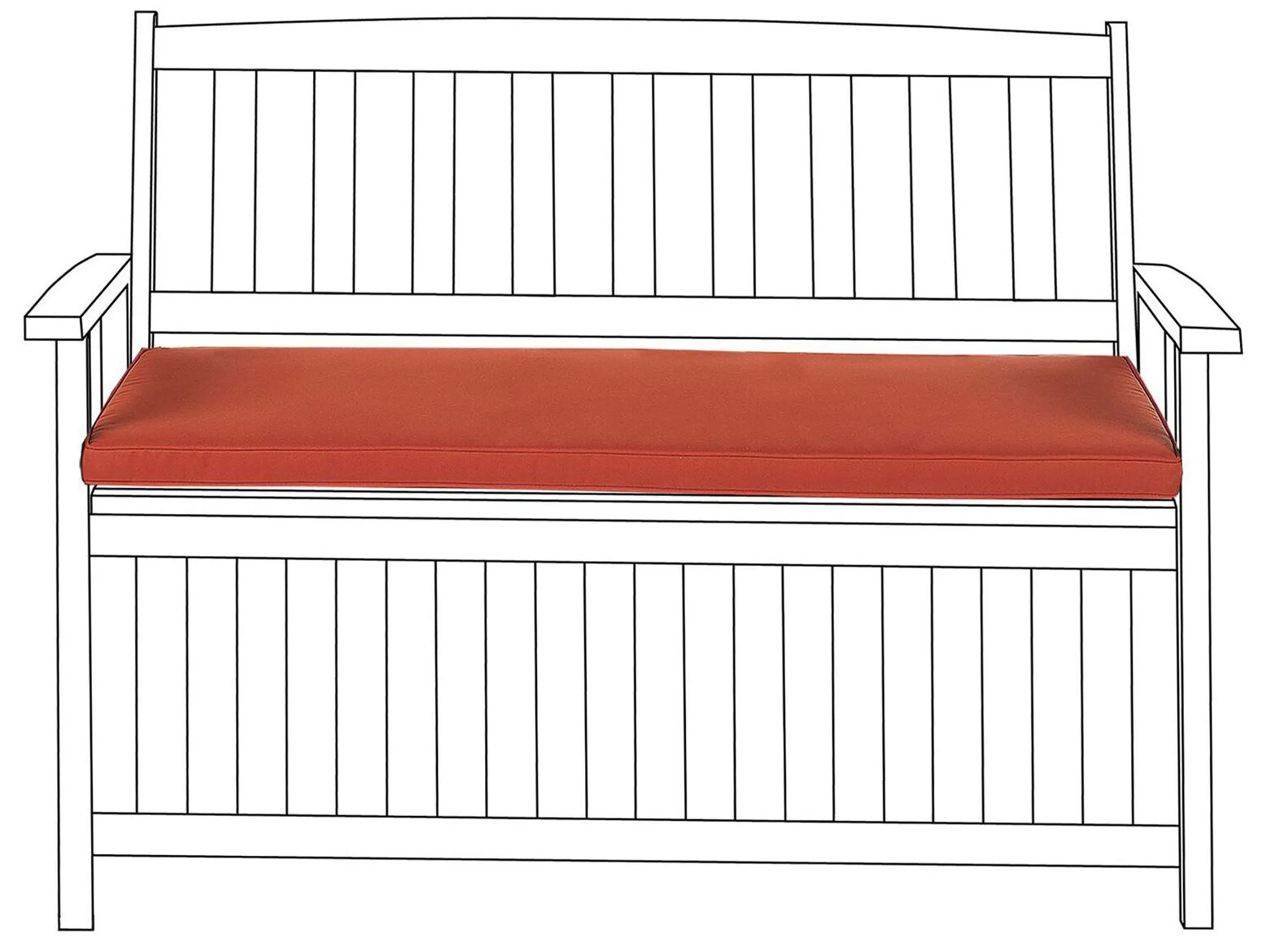 Bench Seat Pad Cushion SOVANA 45 x 110 cm Dark Red
