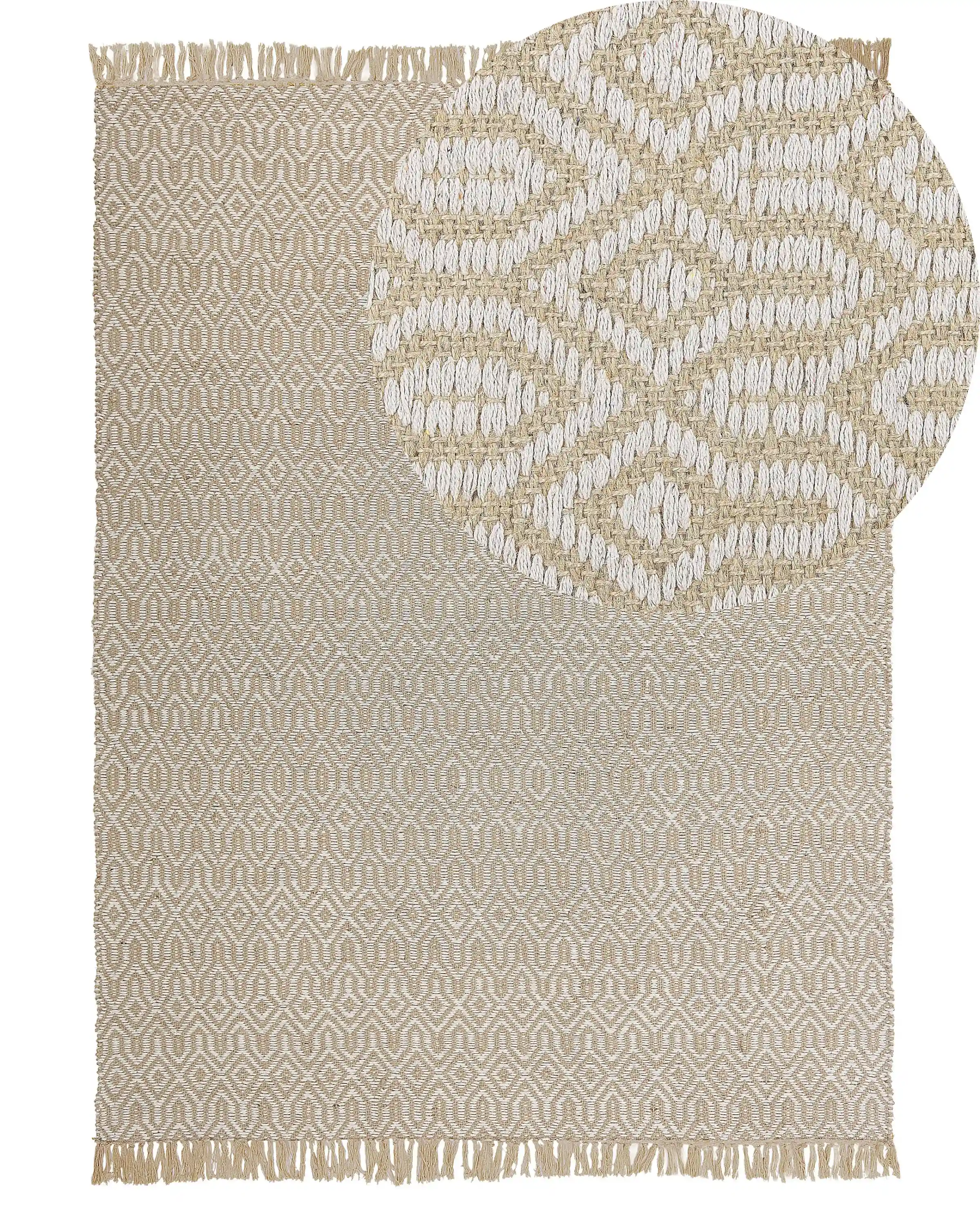 Alfombra POZANTI Beige 140 x 200 cm Yute