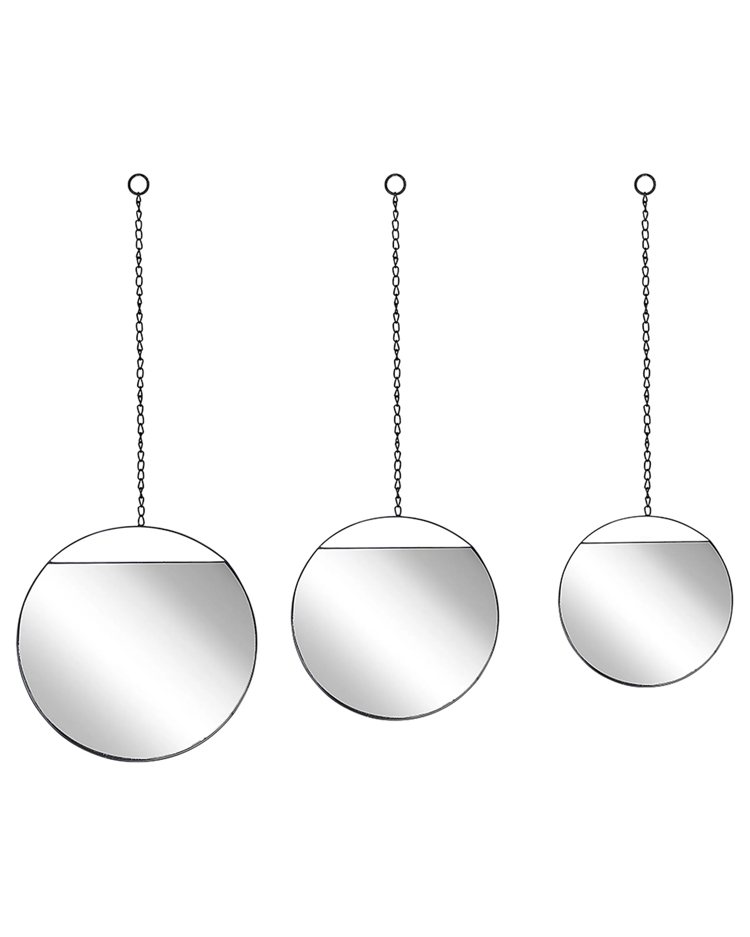 Espejo ODOS 33/29/24 cm 80/75/69 cm Metal Negro