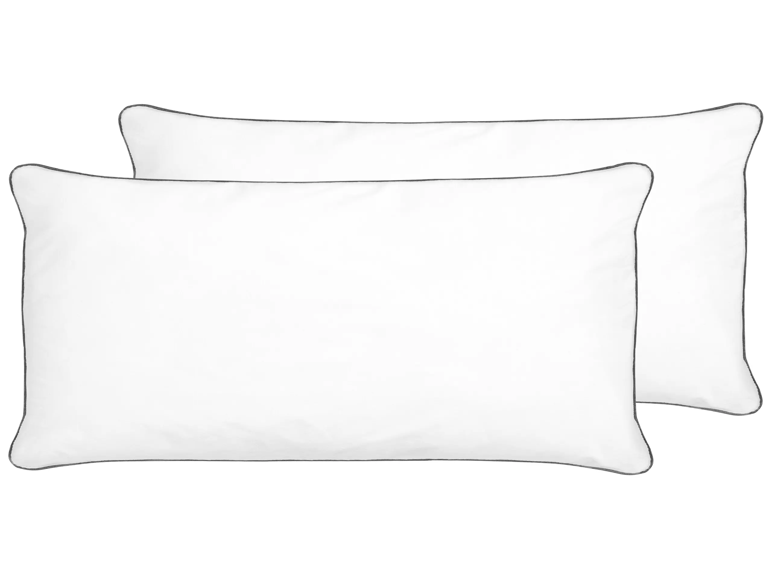 Conjunto de 2 almohadas PELISTER Baja Microfibra 40 x 80 cm Blanco