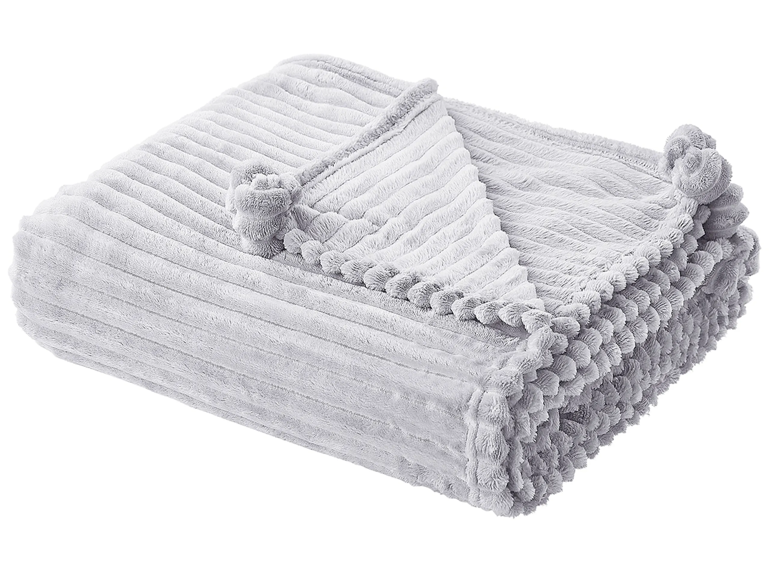 Blanket KAWERI 150 x 200 cm Light Grey