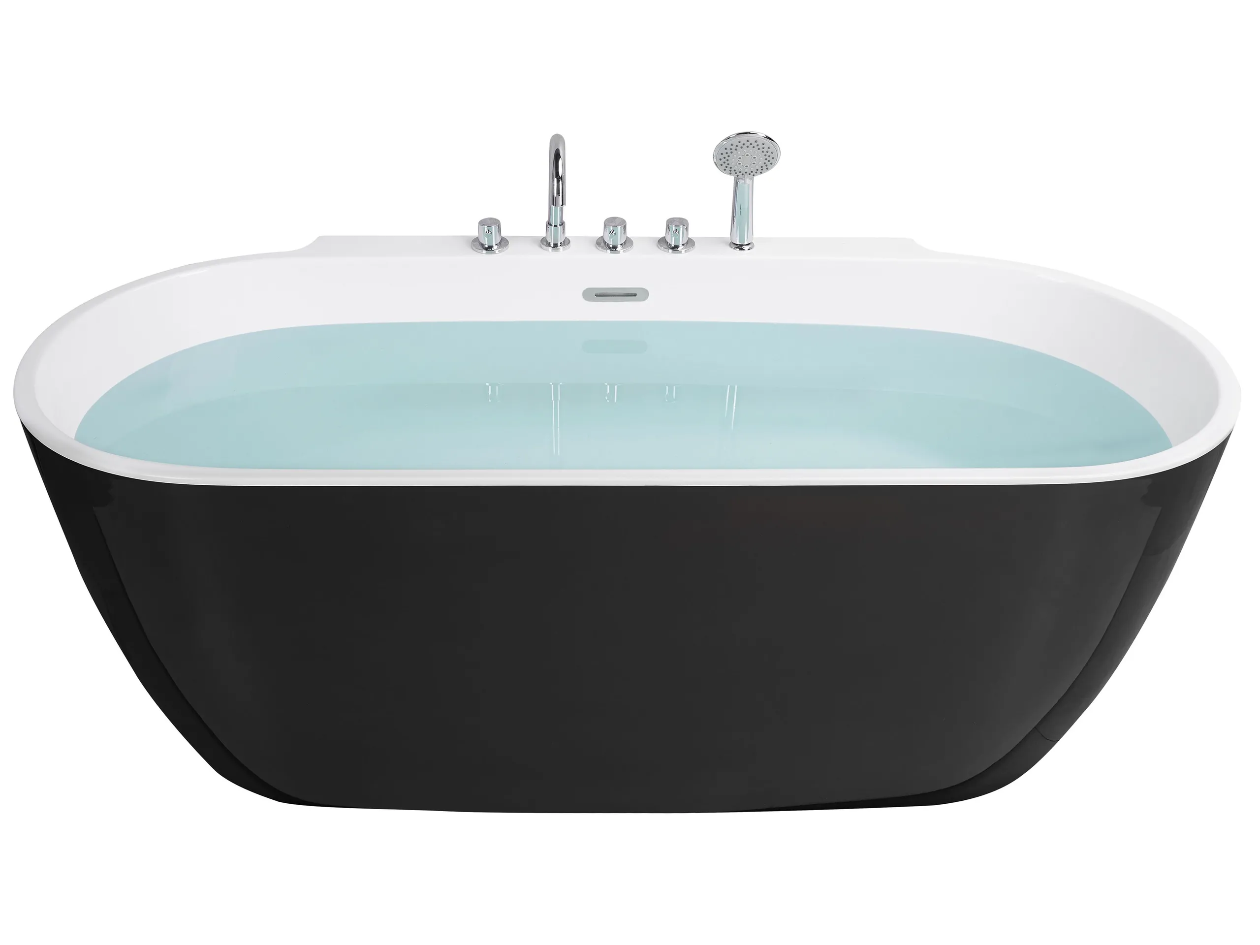 Bañera independiente ROTSO 170 x 80 cm Negro/Blanco