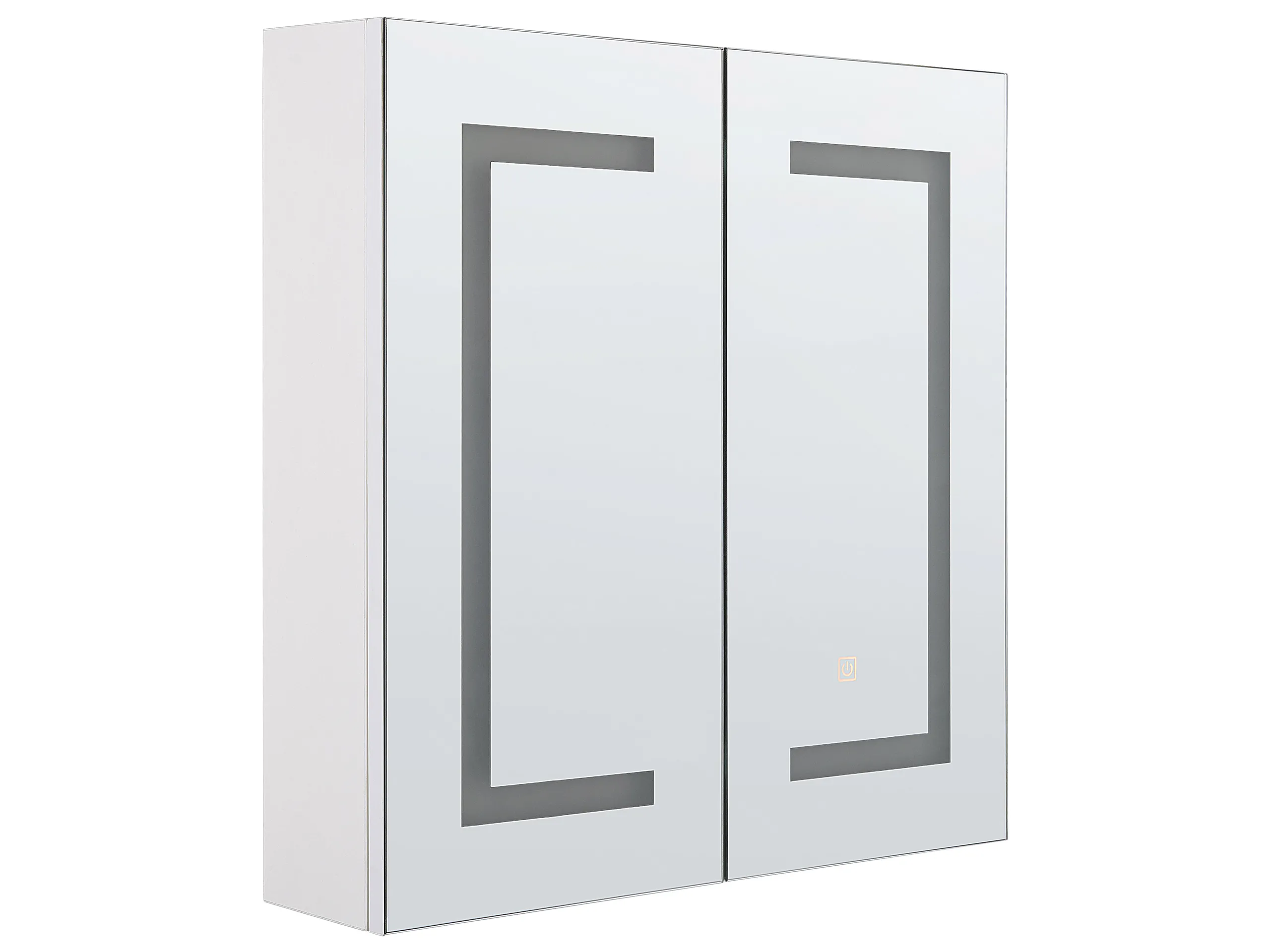 Bathroom Wall Mounted Mirror Cabinet LED MAZARREDO 60 cm 60 cm White