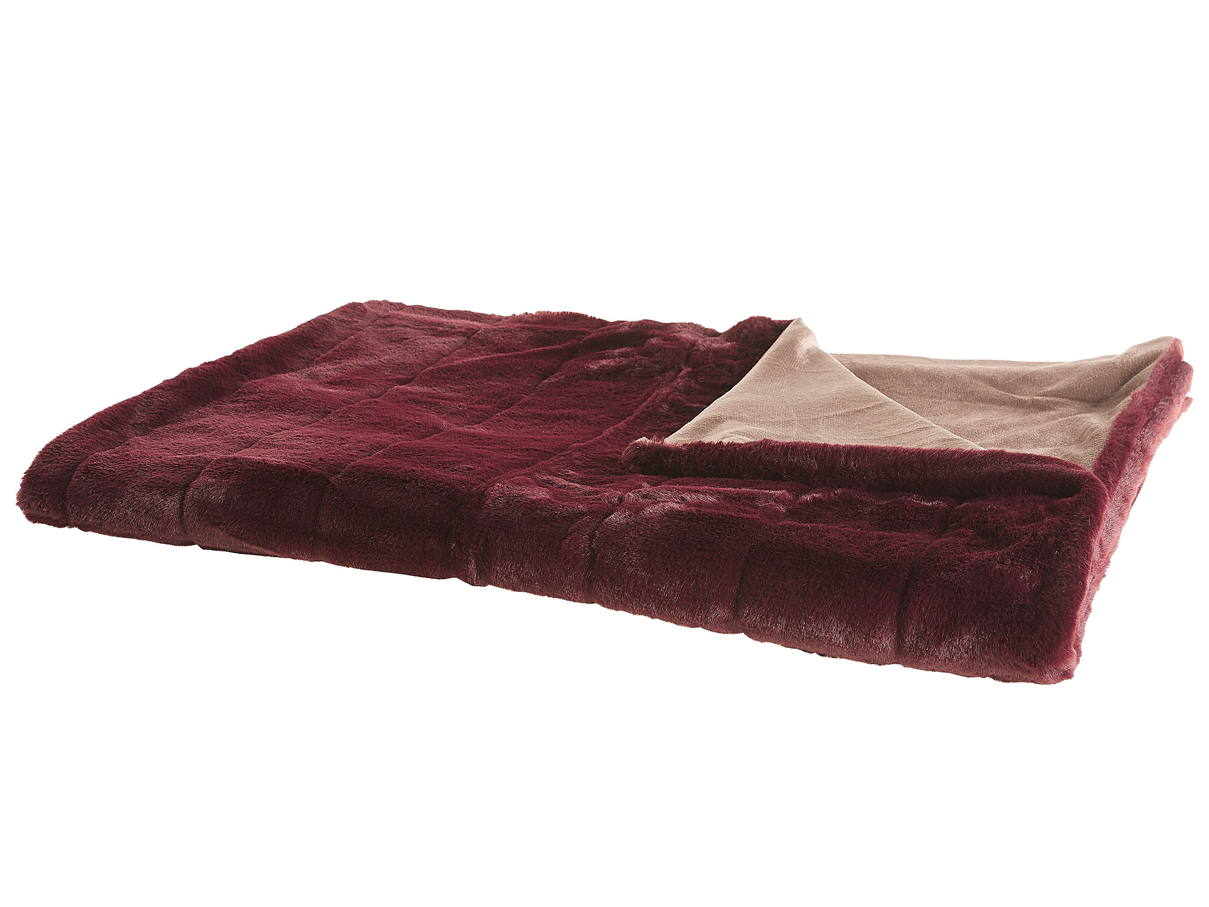 Blanket TANTAN 180 x 220 cm Burgundy