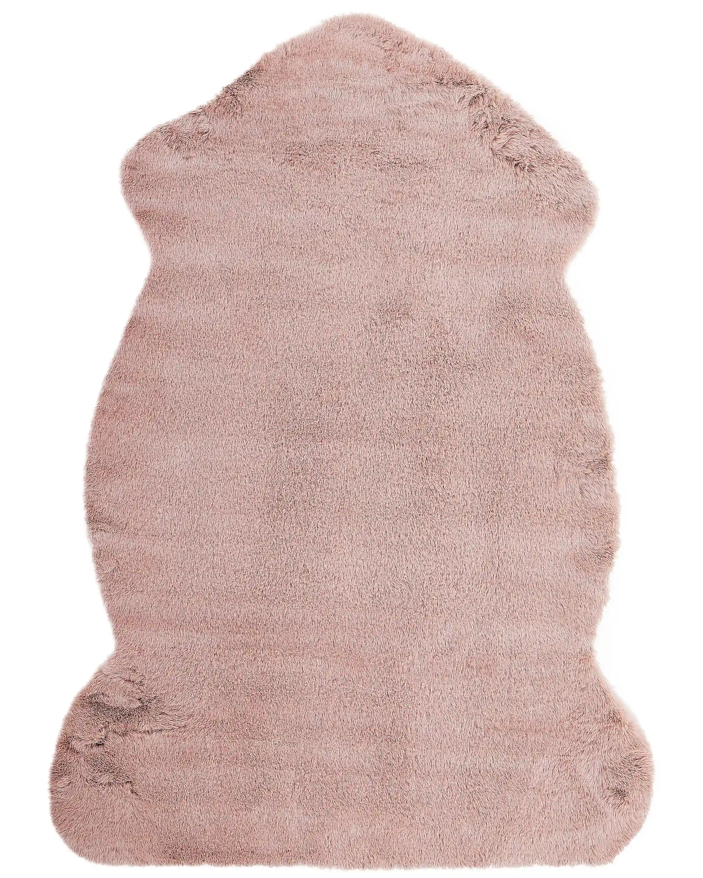 Alfombra de pelo sintético UNDARA Rosa 60 x 90 cm