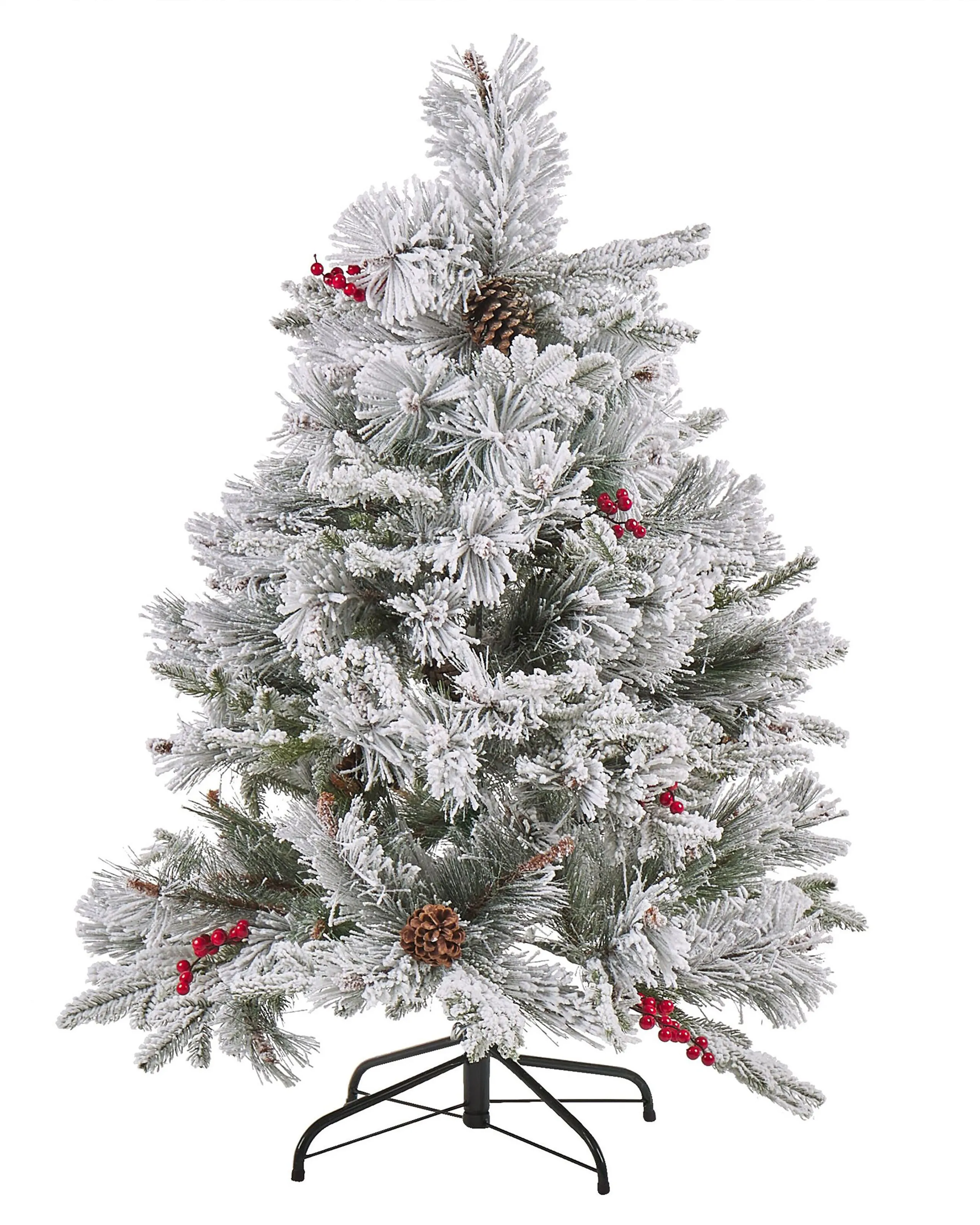 Árbol de Navidad nevado MASALA 120 cm Blanco