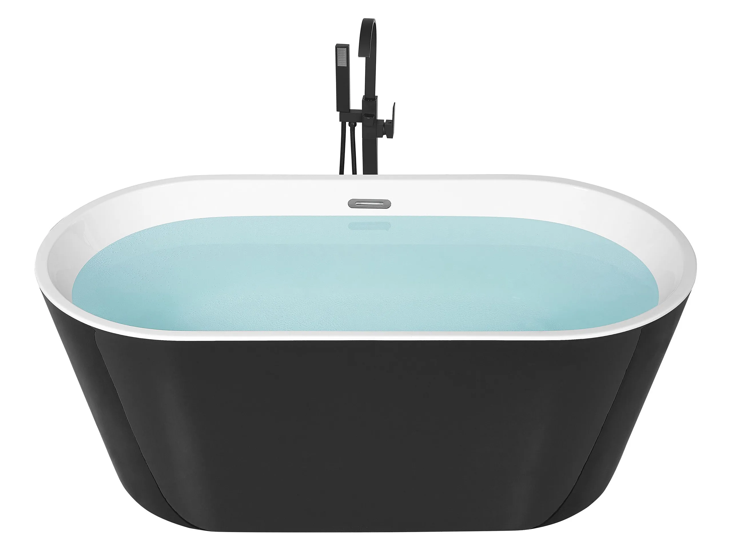 Bañera independiente HAVANA 160 x 76 cm Negro/Blanco
