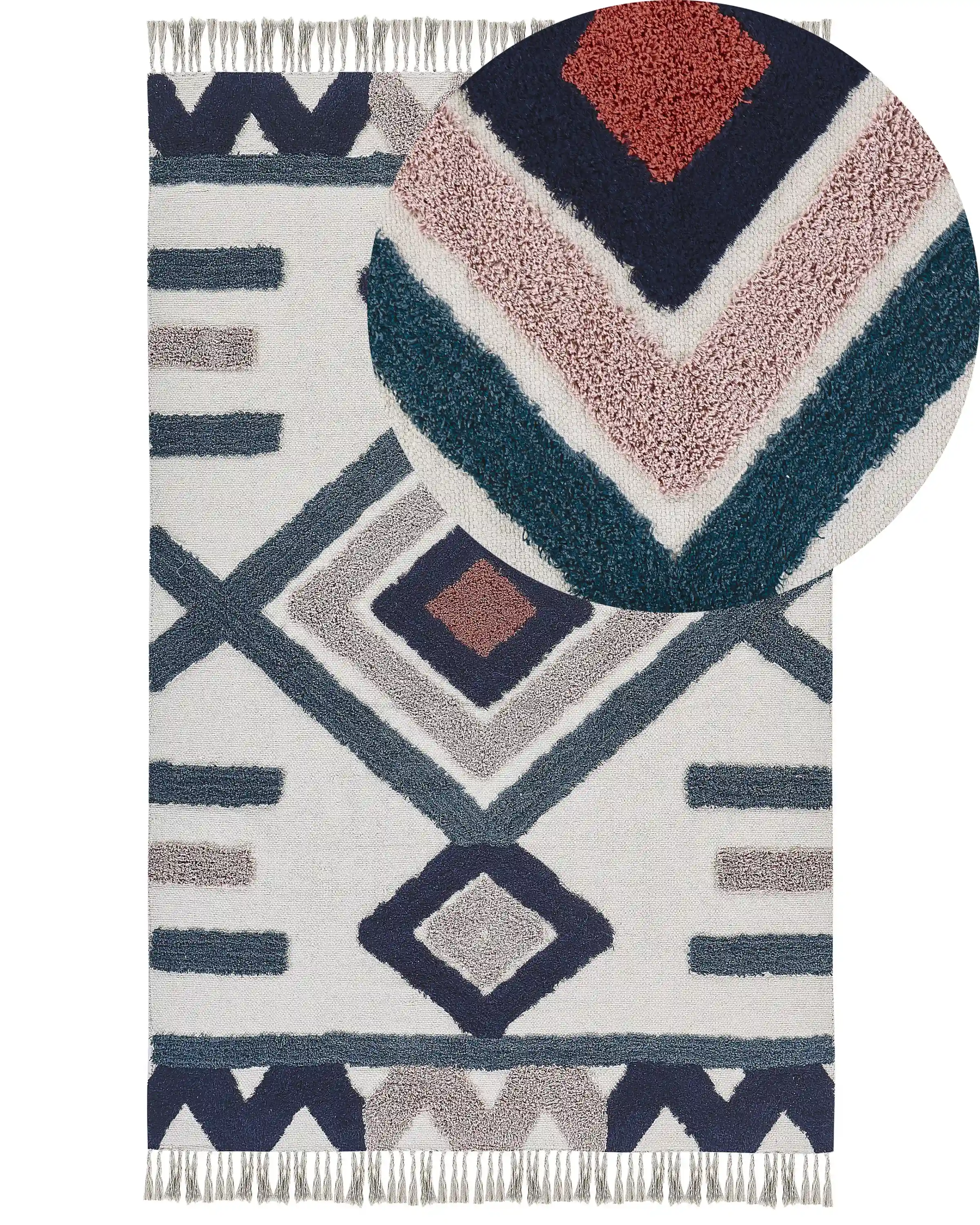 Alfombra KOZLU Multicolor 140 x 200 cm Algodón