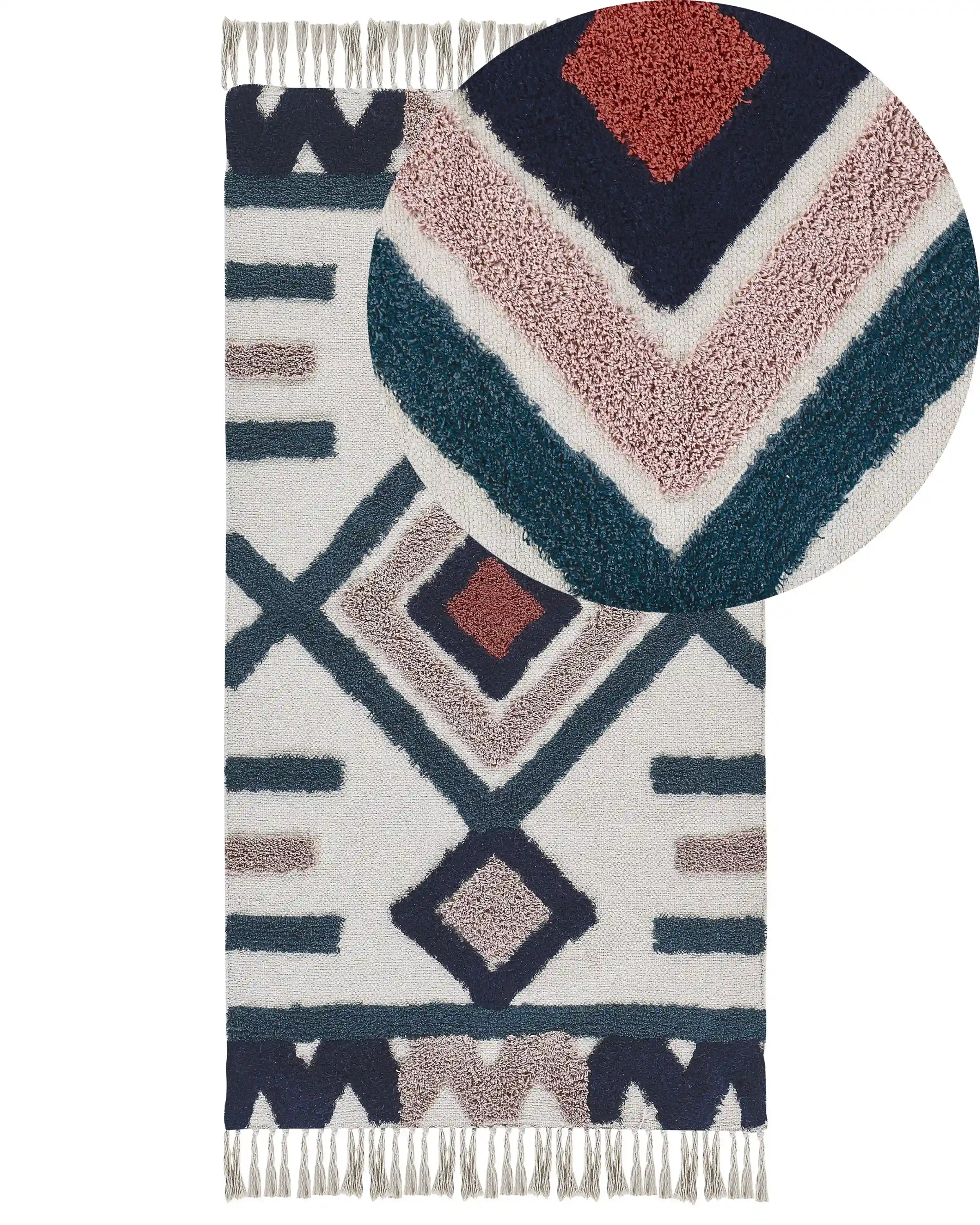 Alfombra KOZLU Multicolor 80 x 150 cm Algodón