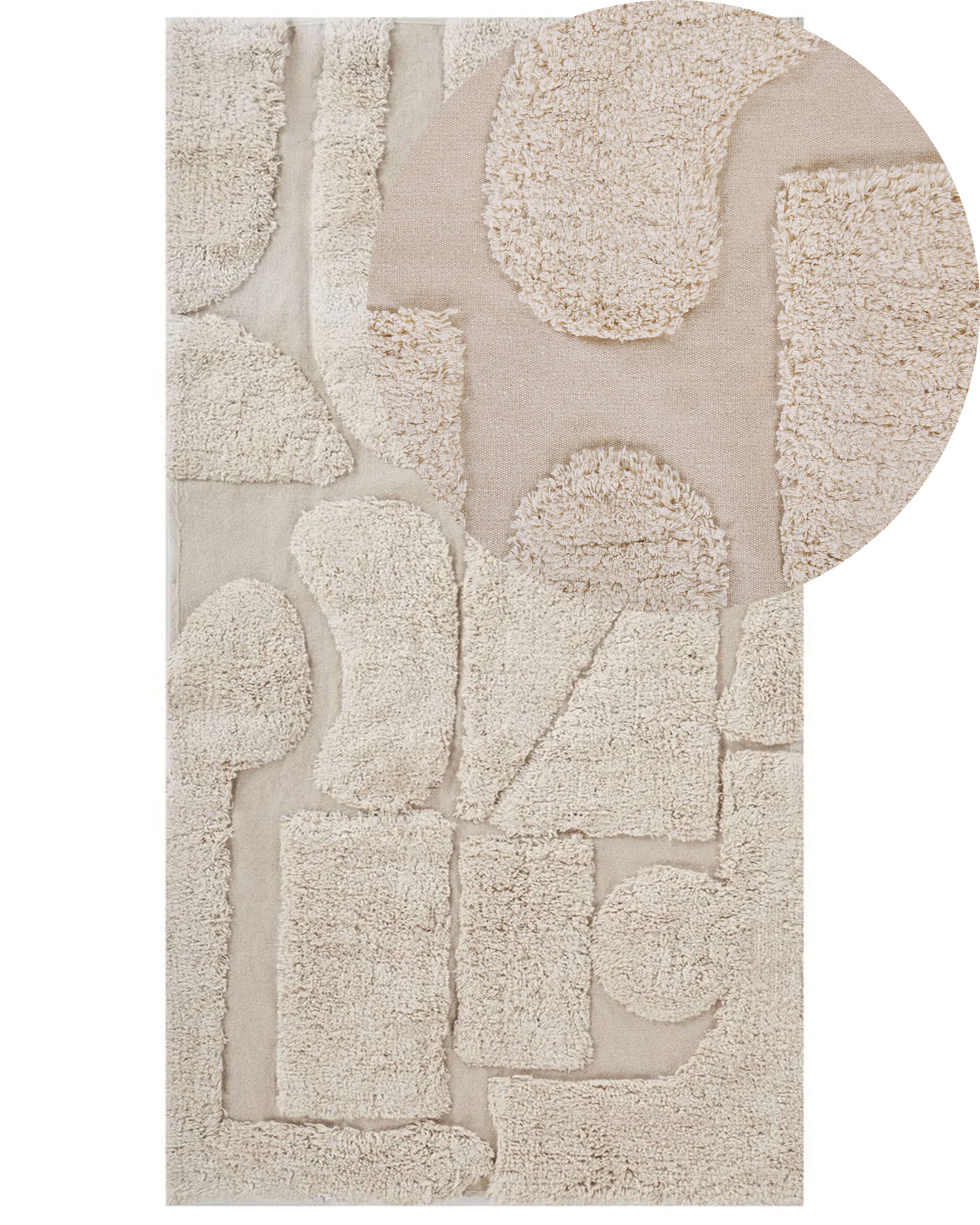 Alfombra DIYADIN Beige 80 x 150 cm Algodón