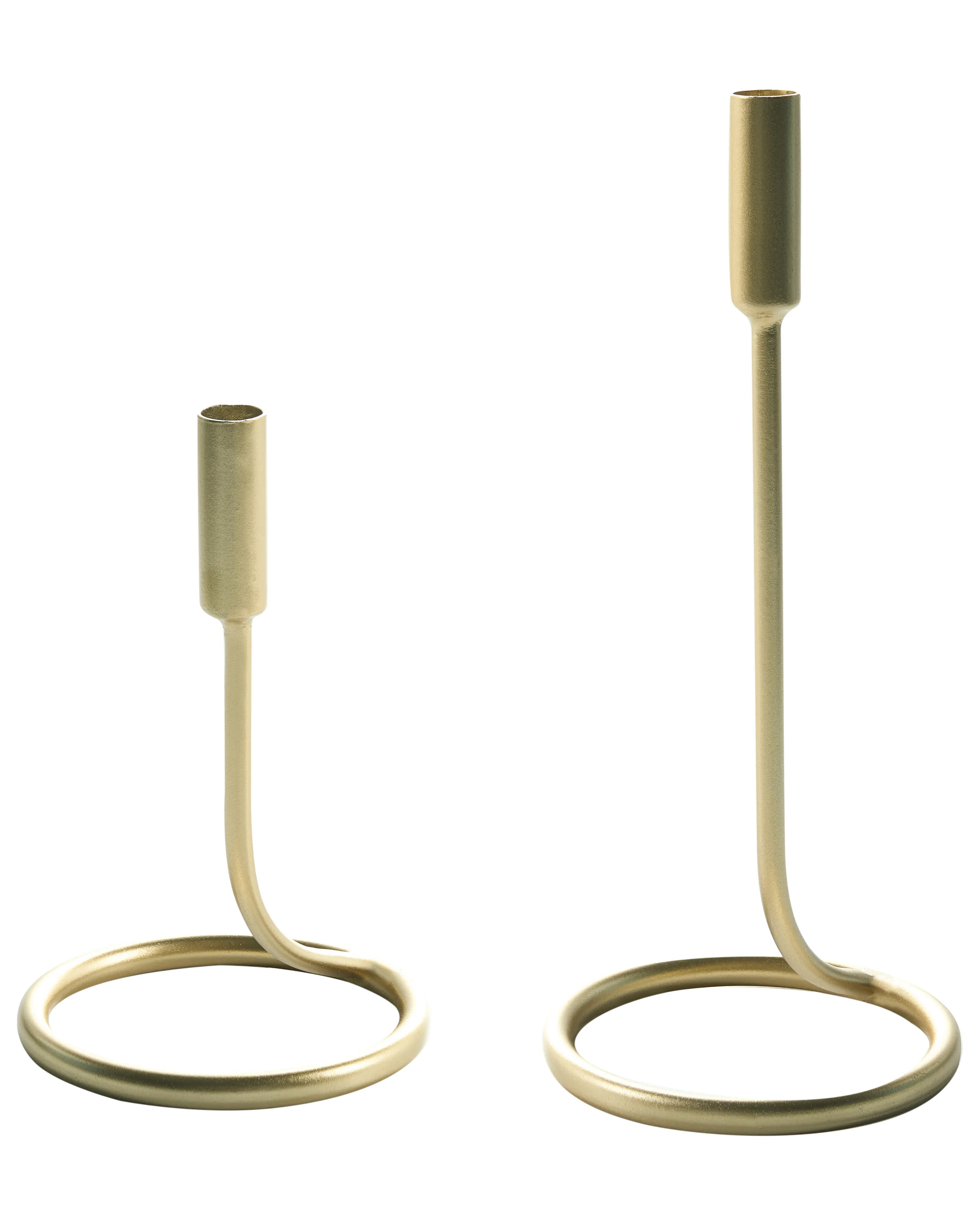 Conjunto de 2 candeleros BUNYU Metal 19/28 cm Dorado
