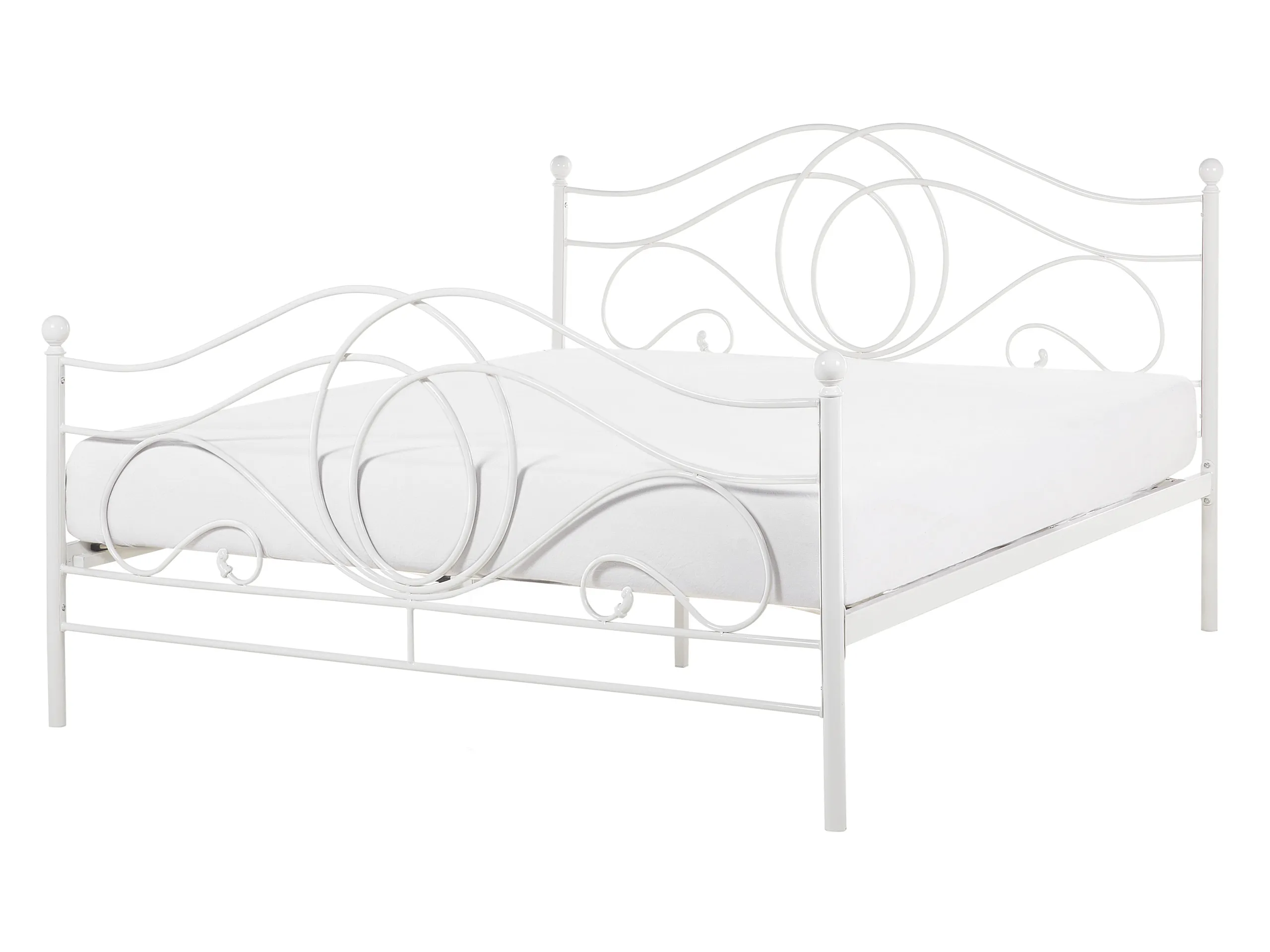Cama Metal LYRA 140 x 200 cm Blanco