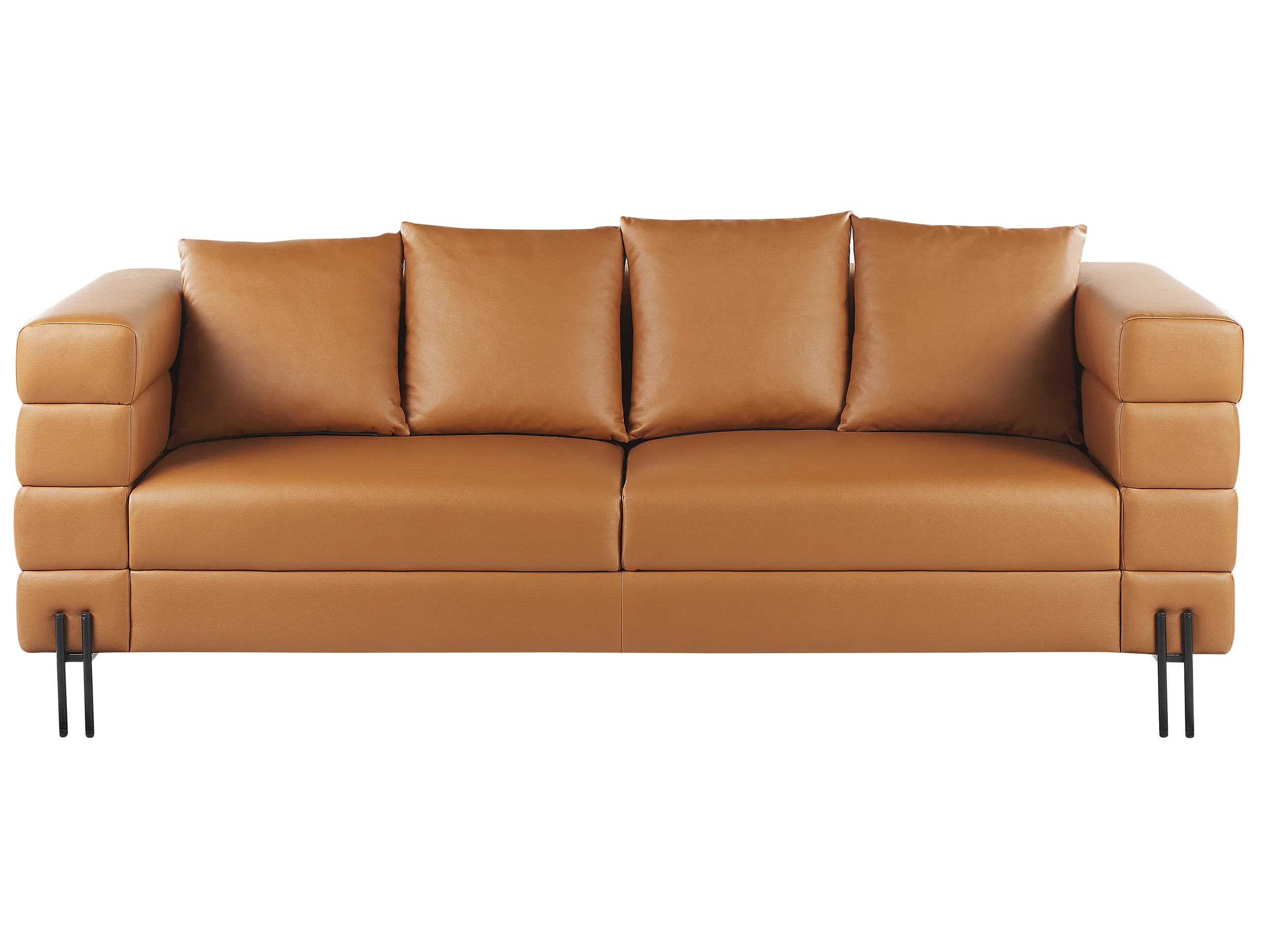 Sofa 3 Seater GRANNA Faux Leather Brown