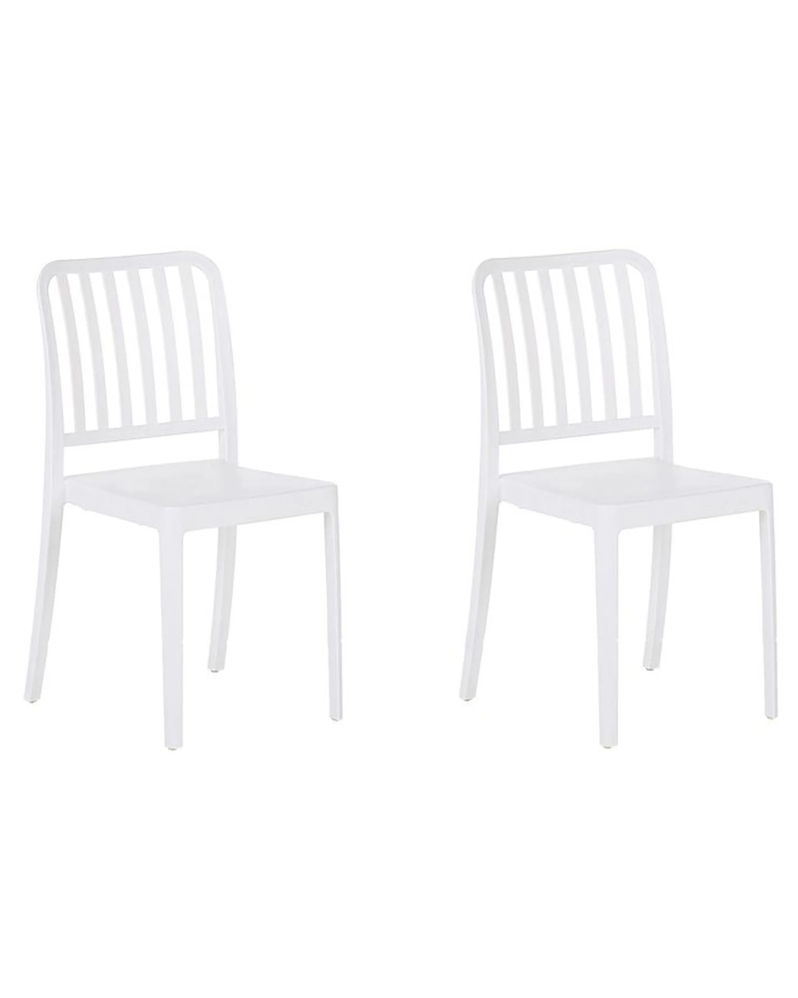 Conjunto de 2 sillas de jardín SERSALE Material sintético Blanco