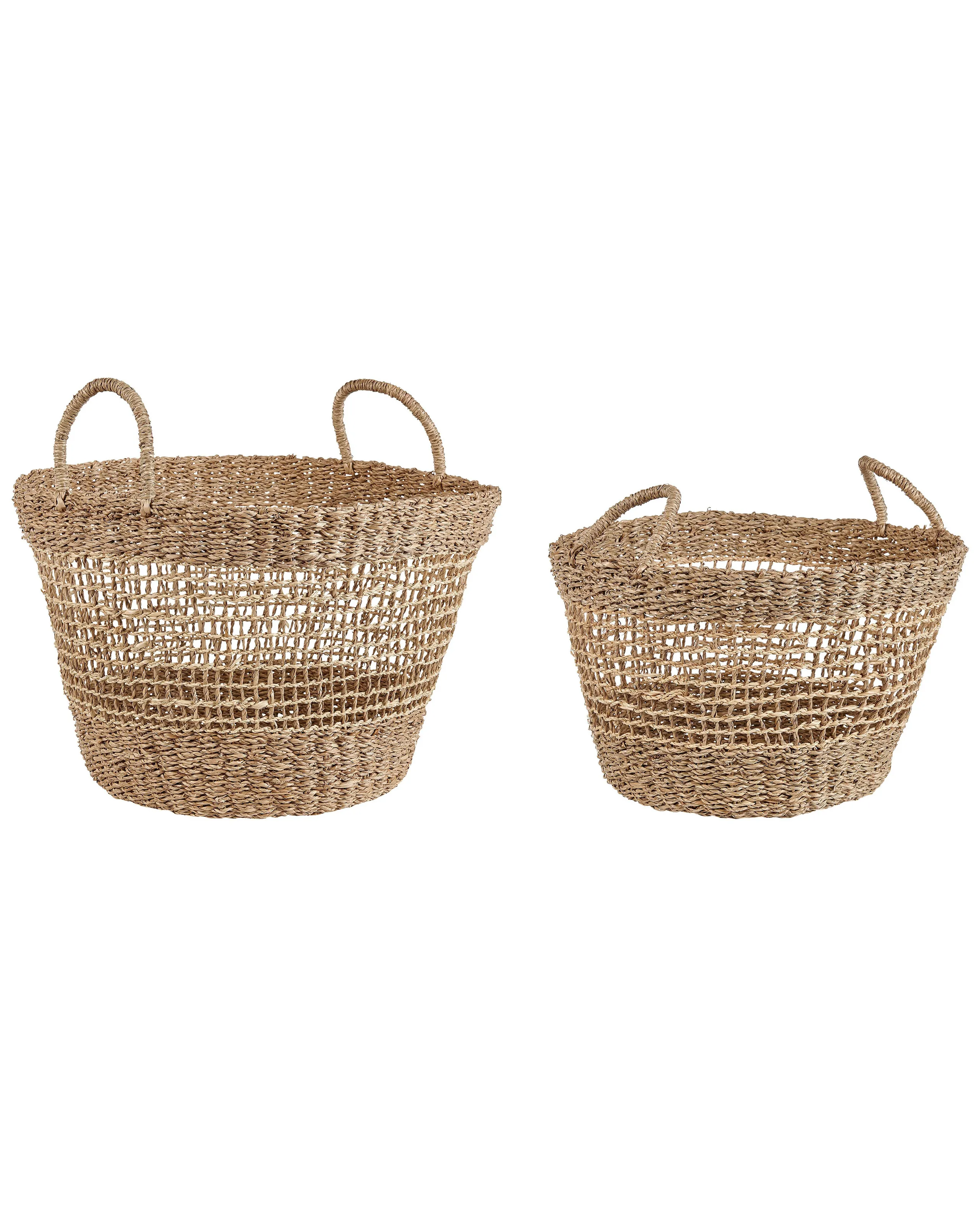 Conjunto de 2 cestas AROWANA Algas marinas Natural